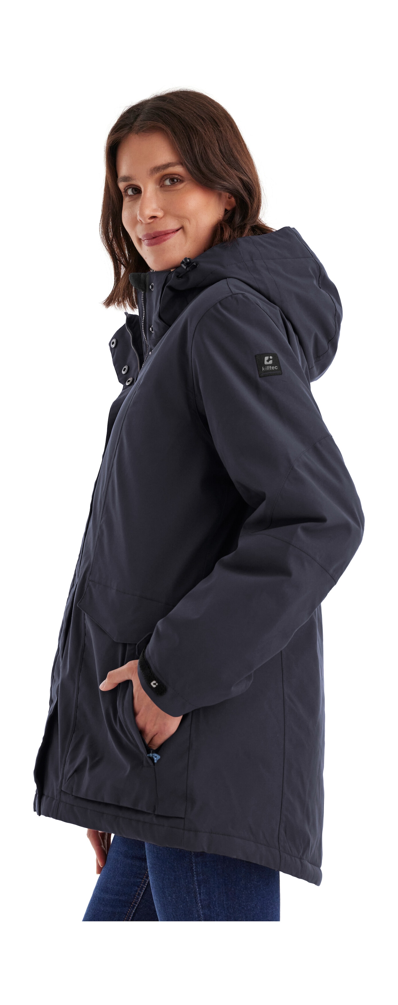 Killtec Funktionsjacke »Damen Jacke« Wasserdichte, atmungsaktive Damenjacke mit abnehmbarer Kapuze