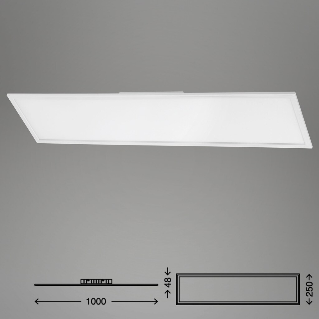 Briloner Leuchten LED Panel »7167016 Piatto«, Deckenlampe, 100x25x6cm, Weiß, 24W, Wohnzimmer, Schlafzimmer, Küche
