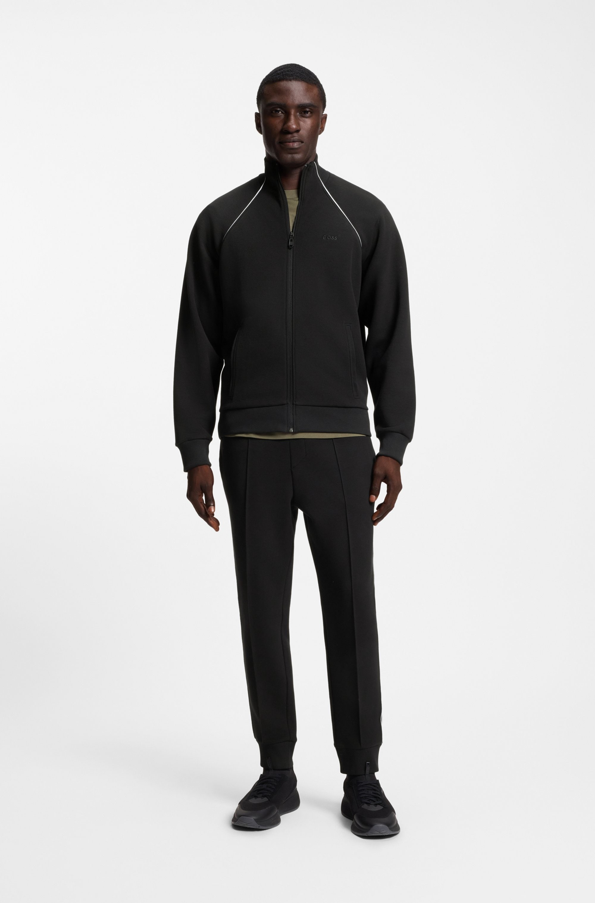 BOSS GREEN Sweatjacke »Skaz« mit Markenlabel