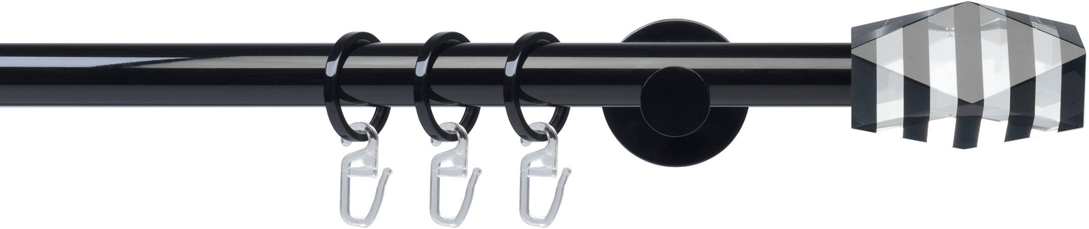Liedeco Gardinenstange »Fertigstilgarnitur 20 mm Piano Montreal« Ø 20 mm 1 läufig-läufig Fixmaß Gardinenstange Komplett