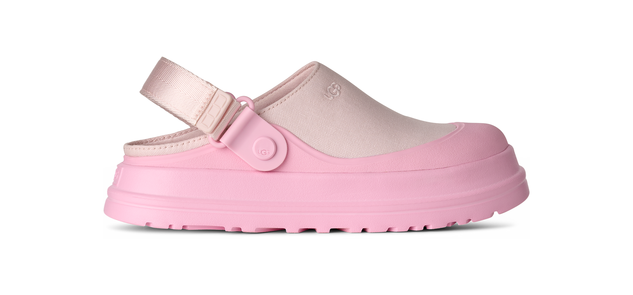 UGG Clog »GOLDDENGLOW CANVAS CLOG«  Sabot, Schlupfschuh mit schwenkbarem Fersenriemen