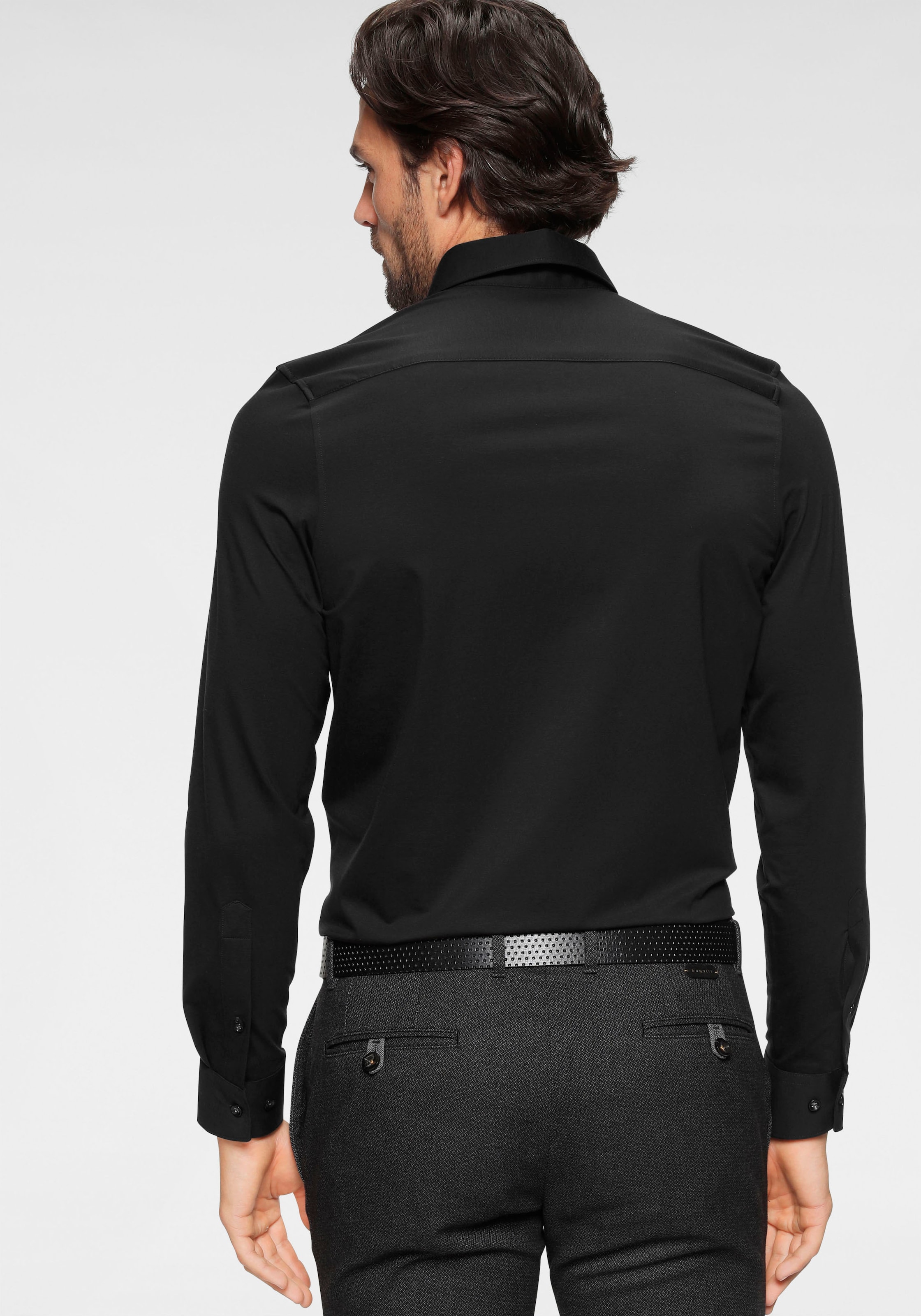 OLYMP Langarmhemd »Luxor 24/Seven modern fit Jerseyshirt«, mit geruchshemmenden Materialeigenschaften