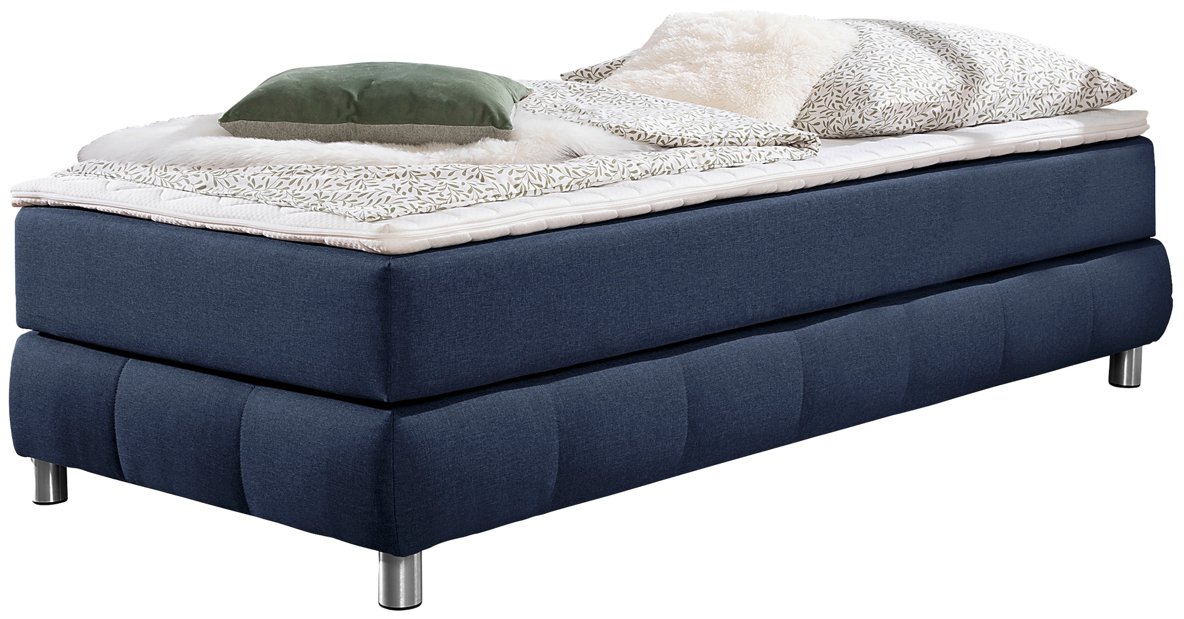 andas Boxspringbett »Salo«, Ohne Kopfteil, inkl. Topper, auch in Überlänge 220 cm