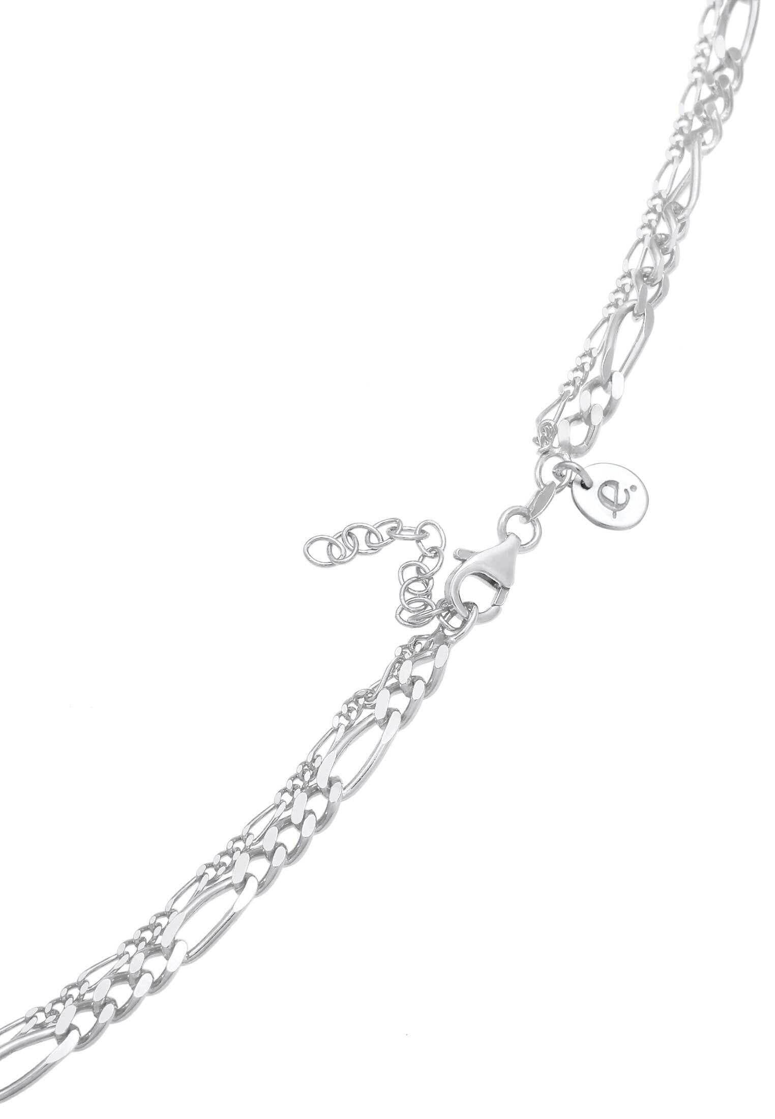 Elli Premium Silberkette »Halskette Figaro Layer Kette Basic 925 Silber«