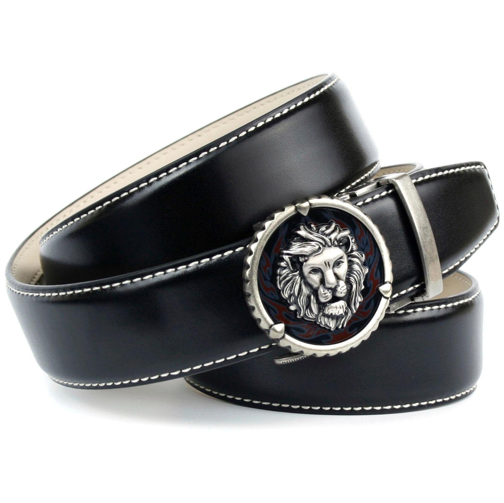 Anthoni Crown Ledergürtel, in schwarz mit Kontrast Stitching in weiß online  shoppen bei OTTO