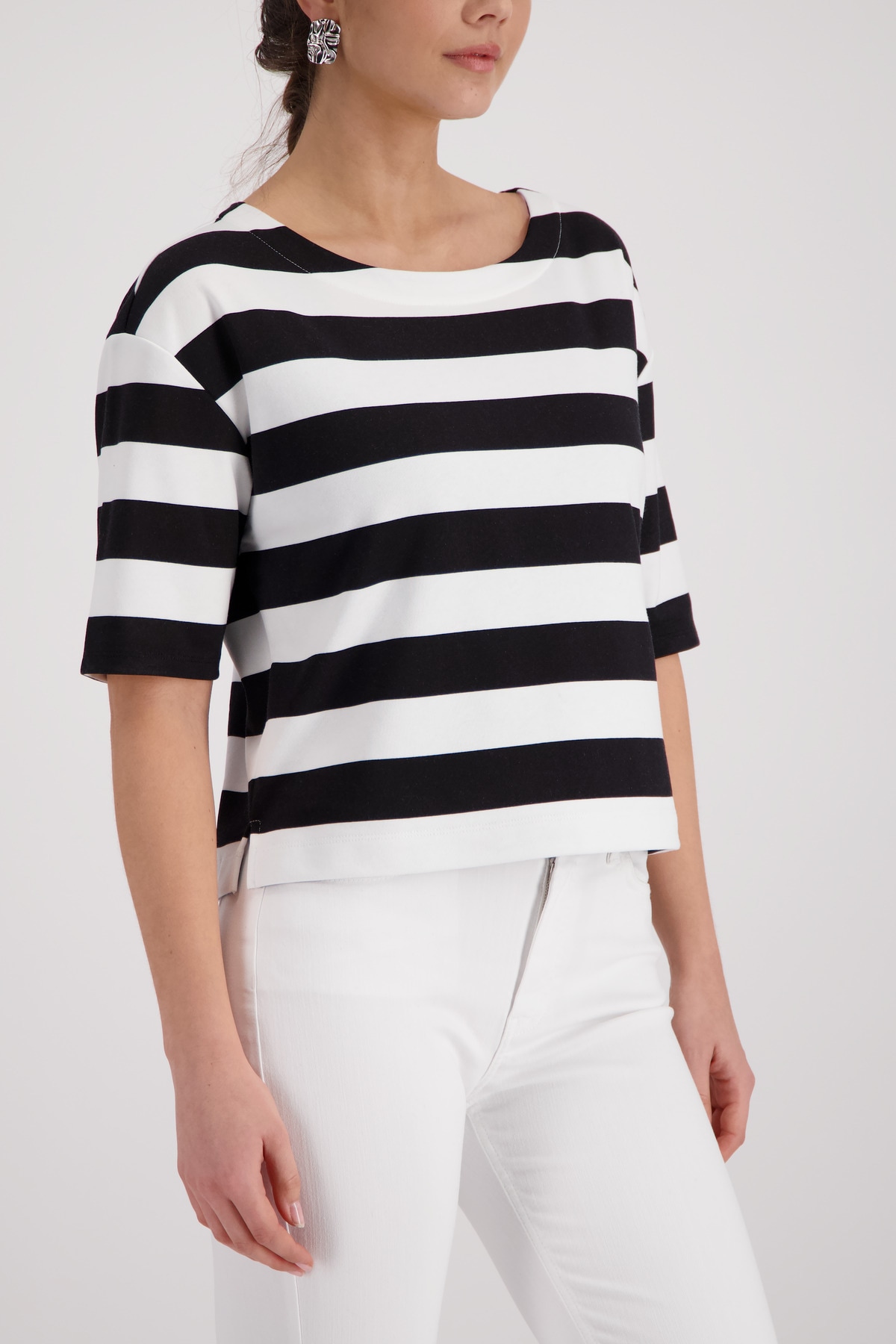 Monari Sweatshirt »Sweatshirt Basic Ringel«, Regular fit mit Streifen
