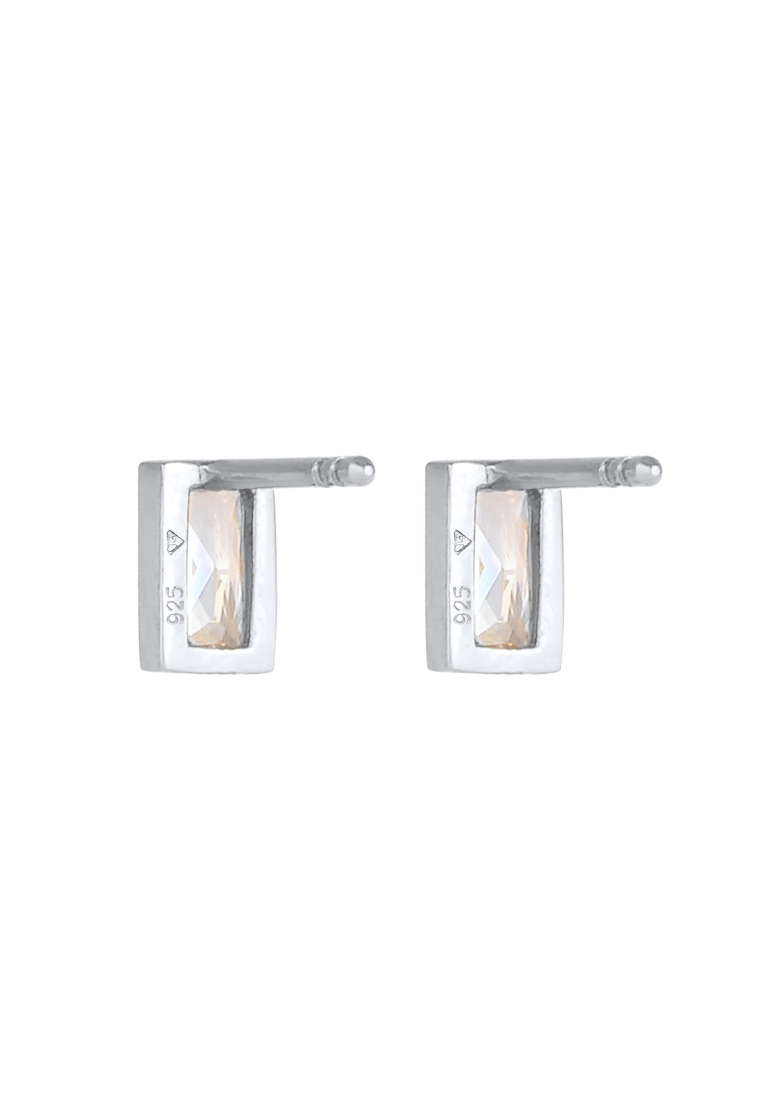 Elli Paar Ohrstecker »Ohrringe Basic Stecker Zirkonia Rechteck 925 Silber«
