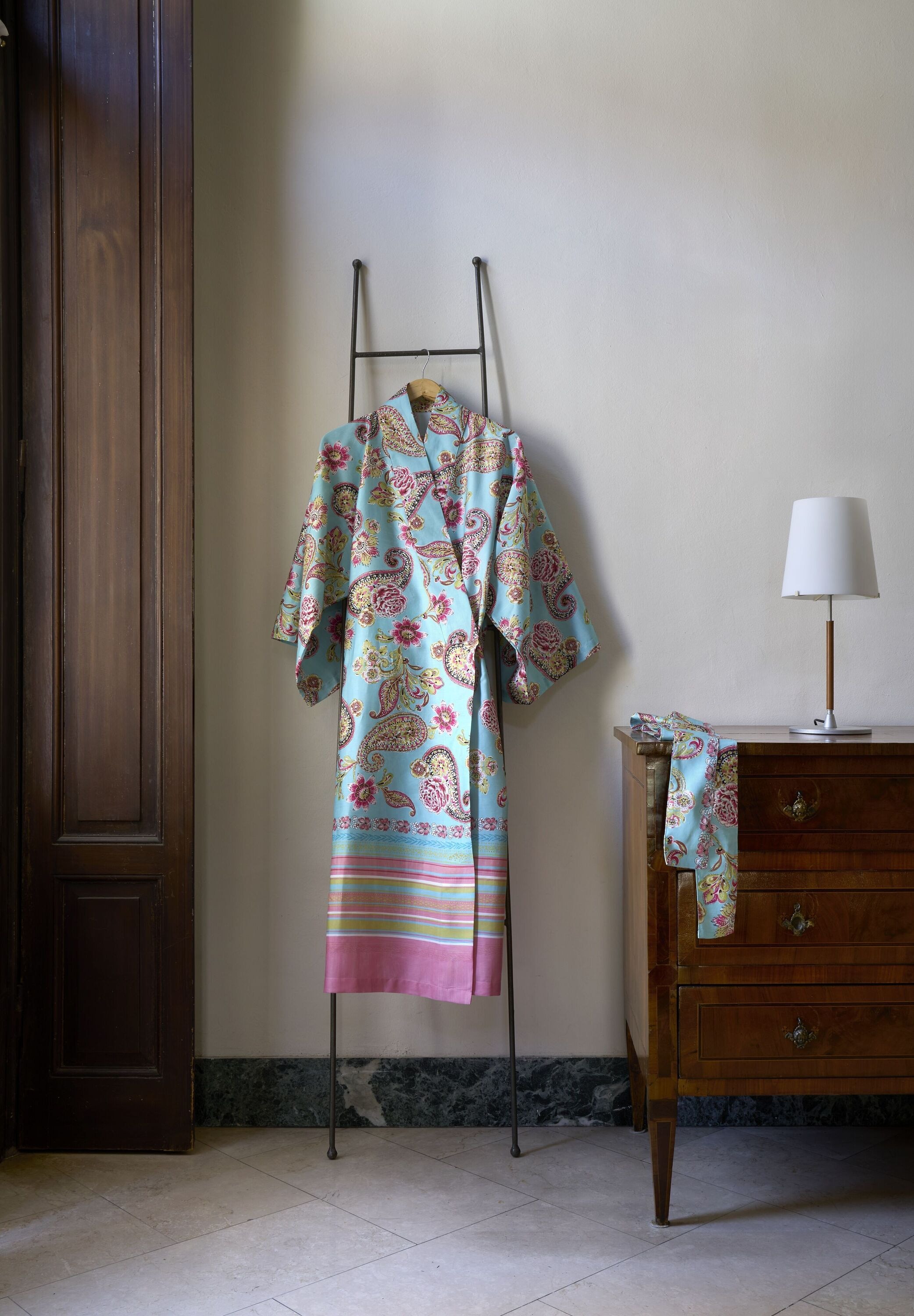 Bassetti Bademantel »Bassetti Kimono RAPALLO« aus reiner Baumwolle