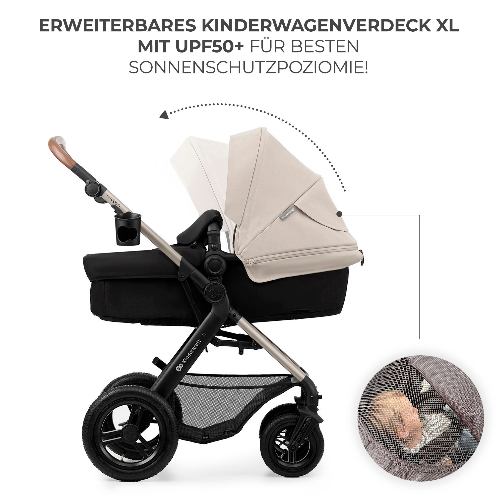 Kinderkraft Kombi-Kinderwagen »MOOV 2 4in1 AIR« 27 kg mit Luftreifen