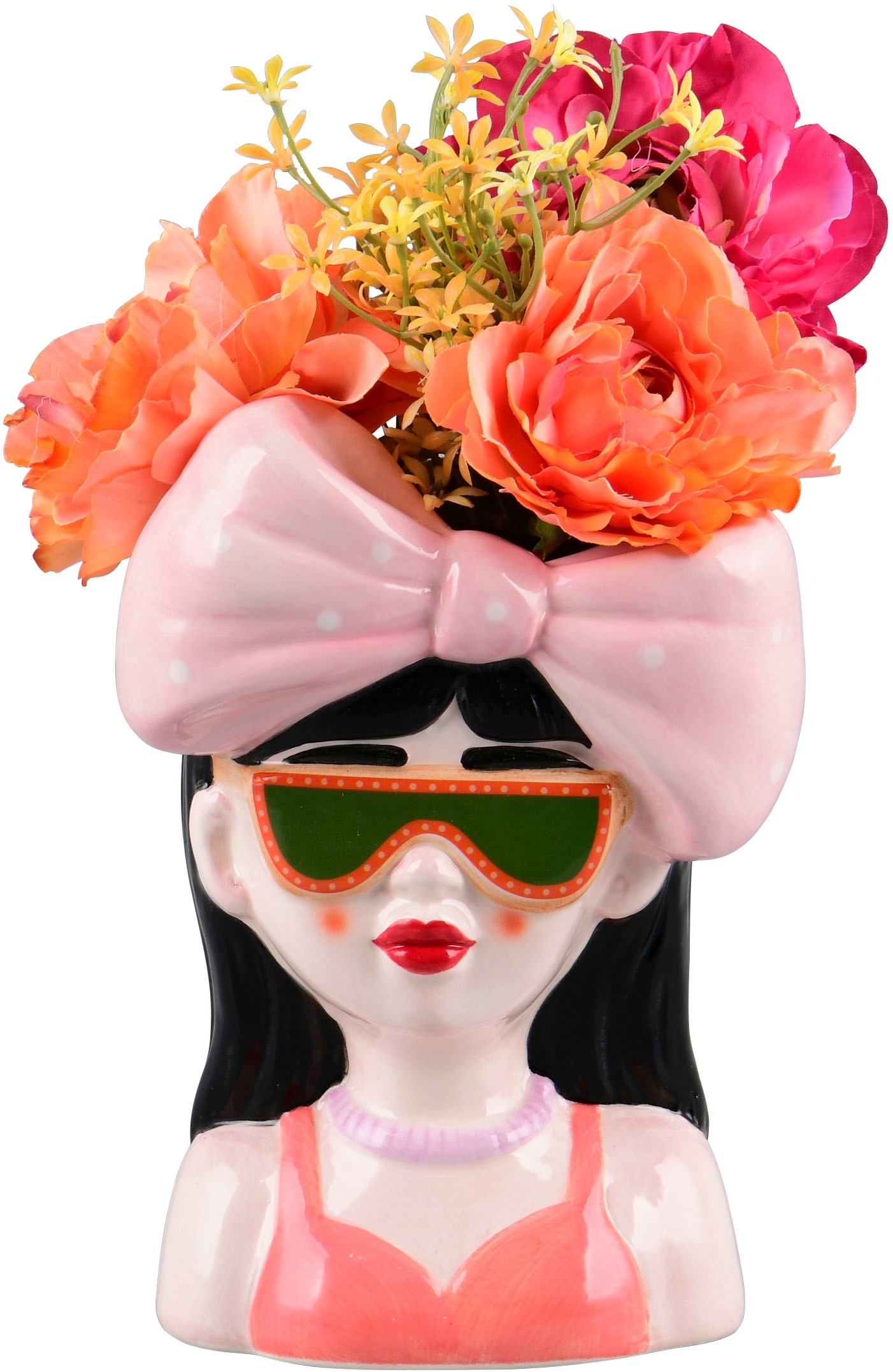 MIRRORS AND MORE Dekovase »BERNY« Bunte Dekovase in auffälliger Form