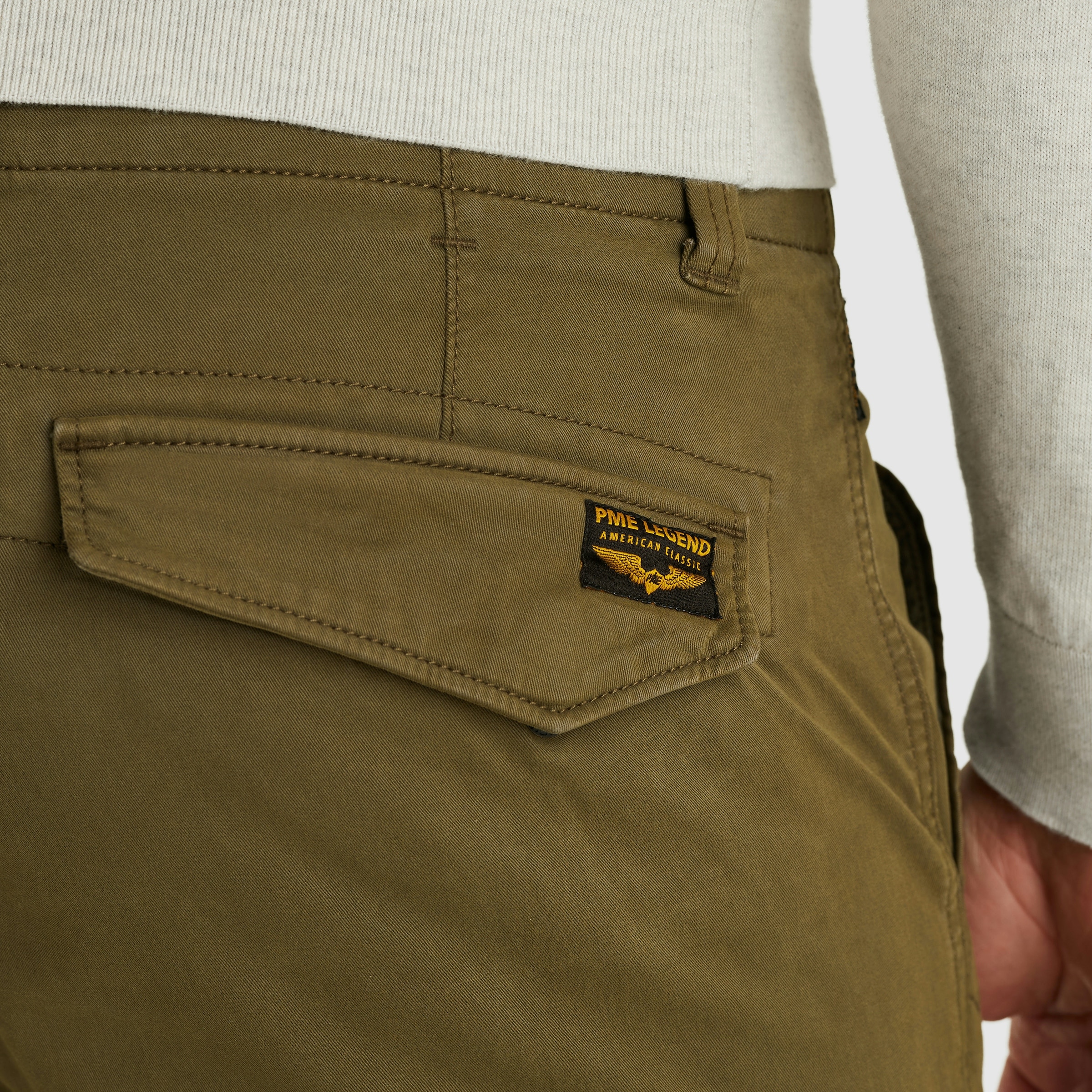 PME LEGEND Cargohose »Nordrop Stretch Twill«, mit Logo Stickerei