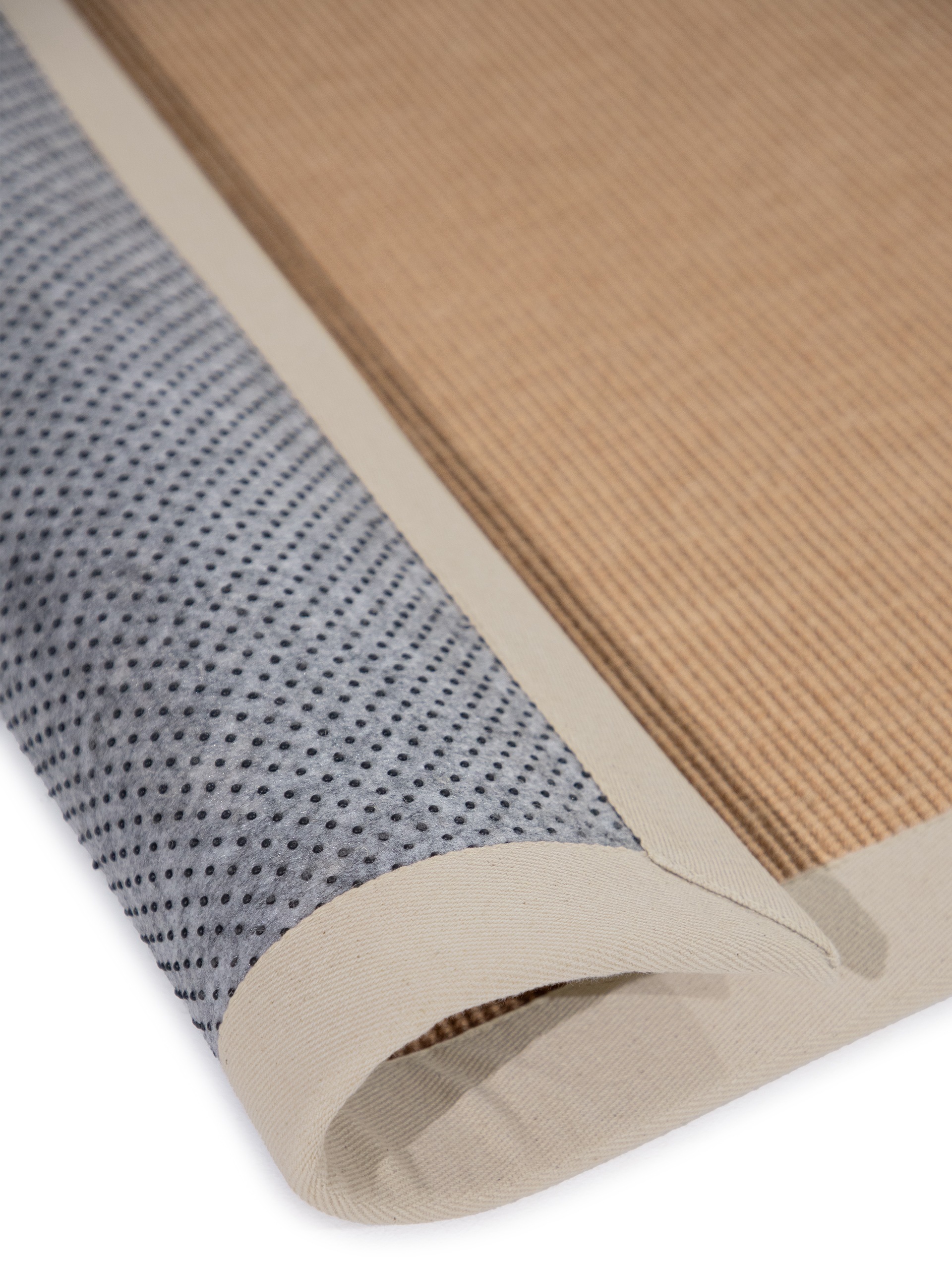 carpetfine Sisalteppich »Sisal,  auch als Läufer erhältlich«, rechteckig, 5 mm Höhe, mit farbiger Bordüre, Anti Rutsch Rückseite, viele Größen, Wohnzimmer