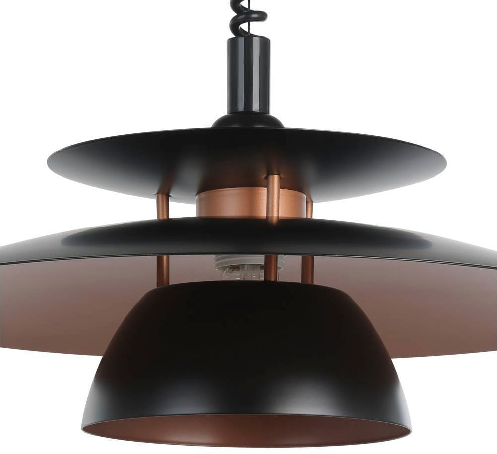 EGLO Hängeleuchte »BRENDA Pendellampe, E27, Kunststoff und Stahl, Esszimmerlampe, Lampe« E27 1 Stk. Hängeleuchte, Esszimmer, H110 x Ø43 cm, schwarz, kupfer,
1X60W exkl.