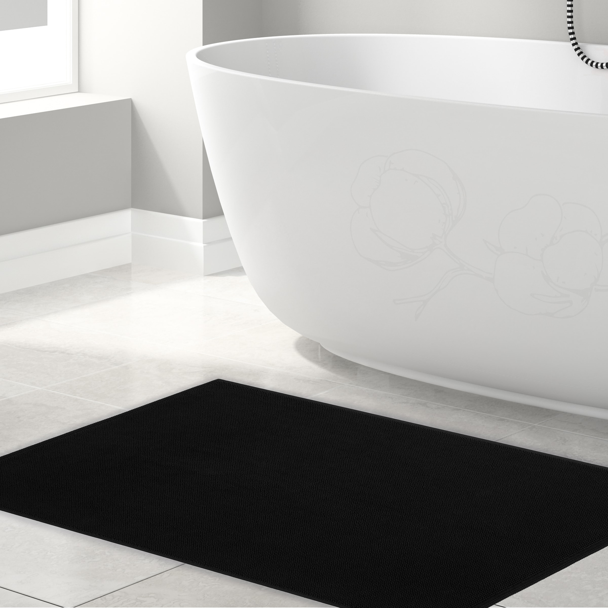 HAMMETEX Badematte »rutschfeste Badvorleger« Höhe 7,5 mm rutschhemmend beschichtet strapazierfähig einfarbig, 100% Baumwolle, in 2 Größen erhältlich