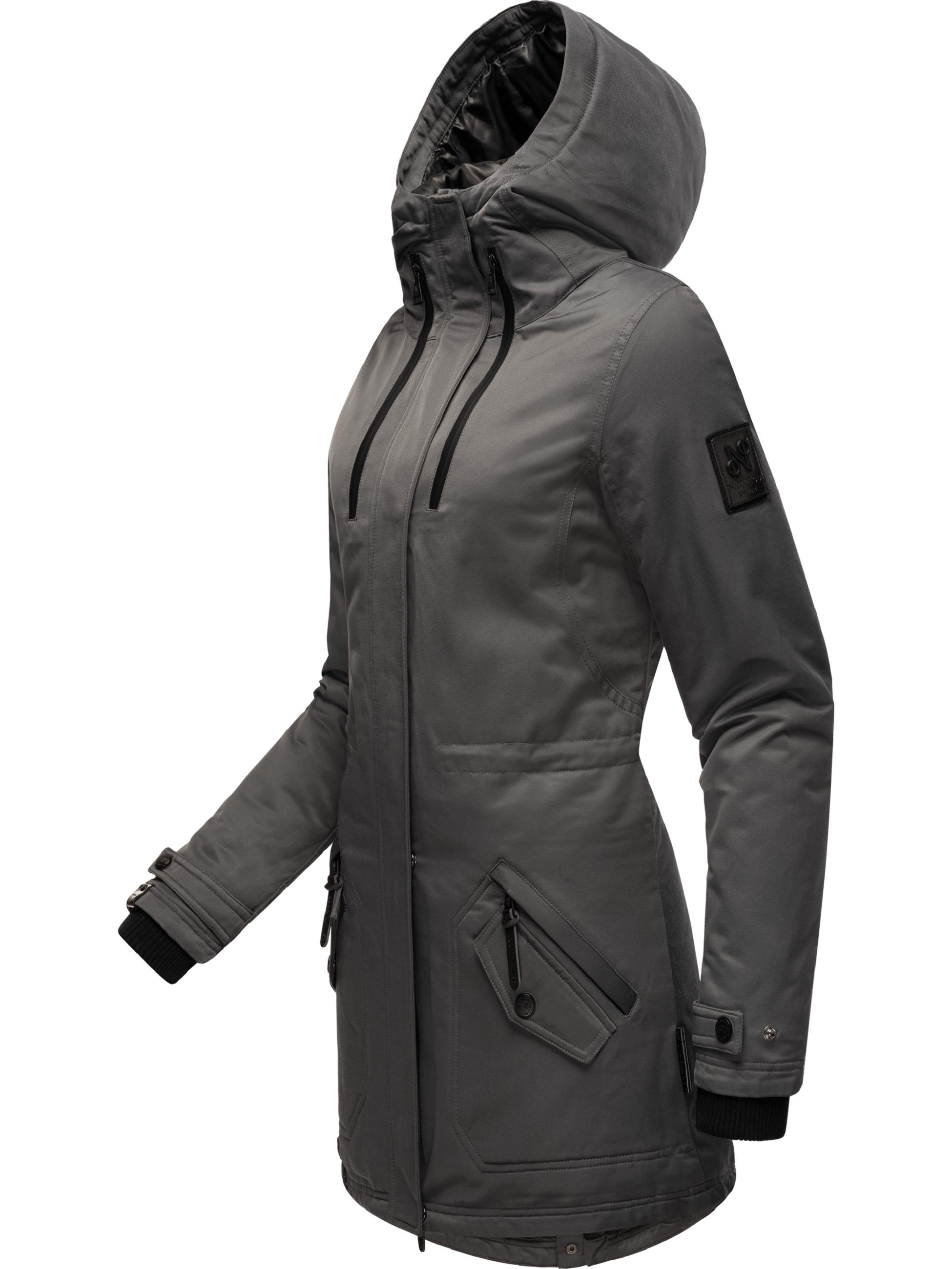 Navahoo Wintermantel »Wintermantel Avrille II«, sportlicher Damen Winter Kurzmantel mit großer Kapuze