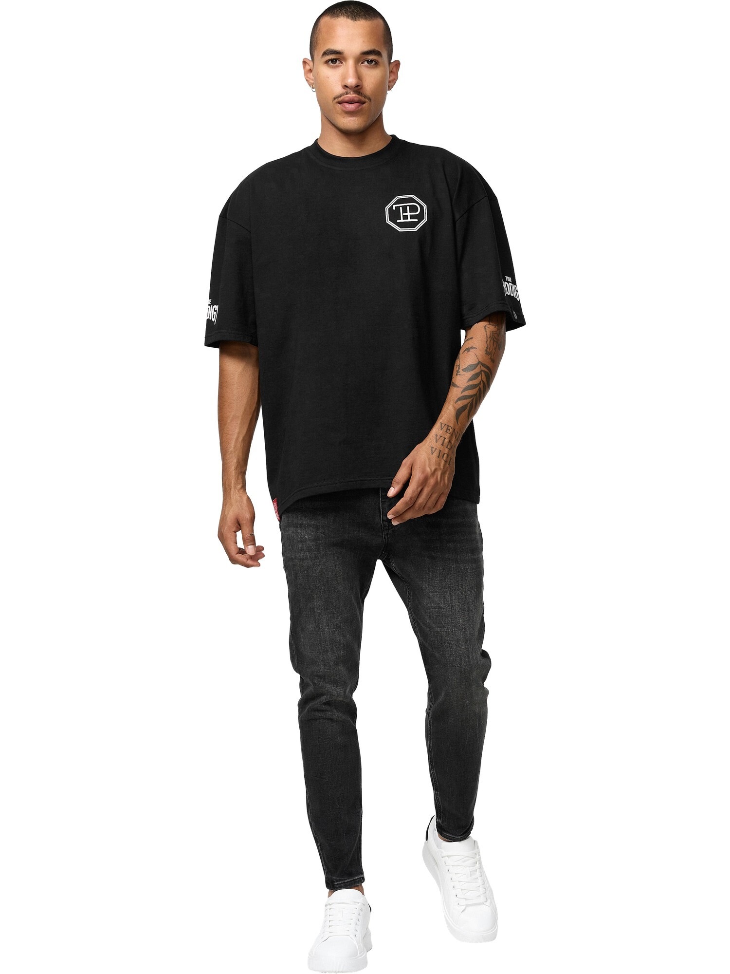 trueprodigy Oversize-Shirt »Dilan Logo Print Oversized Rundhals«