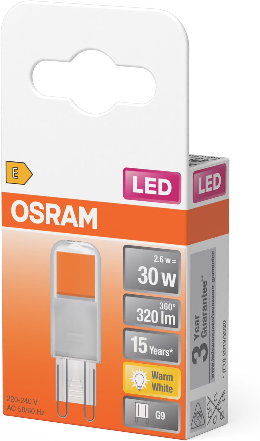 Osram LED-Leuchtmittel »LED PINLED-Lampe« G9 1 Stk. Warmweiß