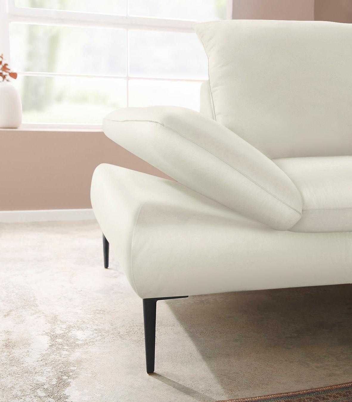 W.SCHILLIG Ecksofa »enjoy&MORE, Designsofa, elegant und bequem, L-Form«, Sitztiefenverstellung, Füße schwarz pulverbeschichtet, Breite 294 cm