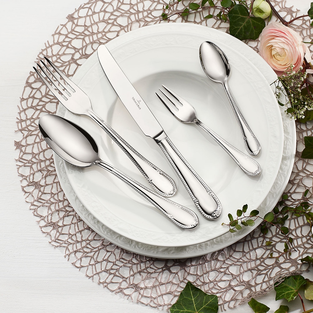 Villeroy & Boch Besteck-Set »Tafelbesteck Mademoiselle 30er Set silber« rostfrei, spülmaschinengeeignet