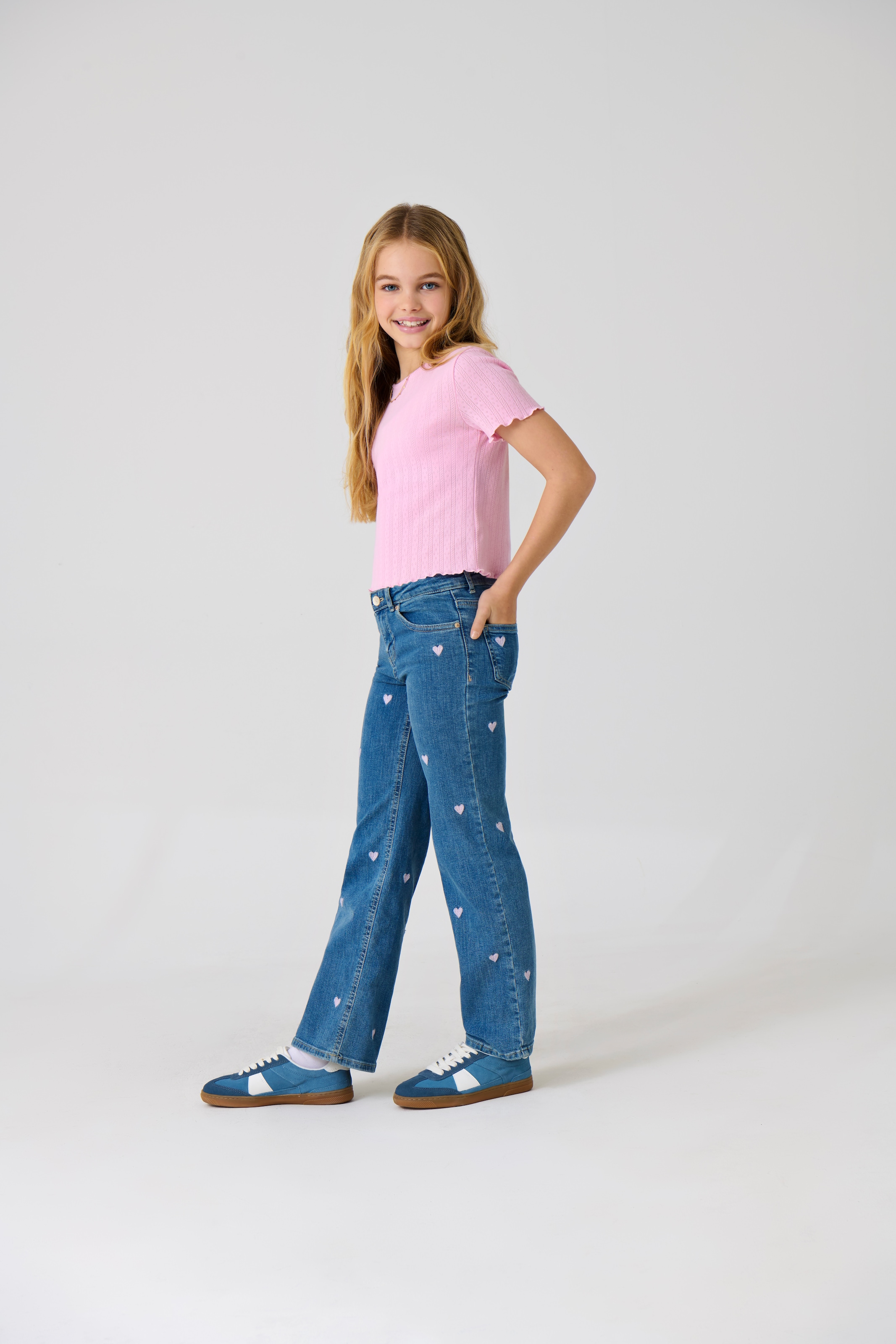 KIDS ONLY Weite Jeans »KOGJUICY WIDE LEG HEART EMB DNM JEANS«