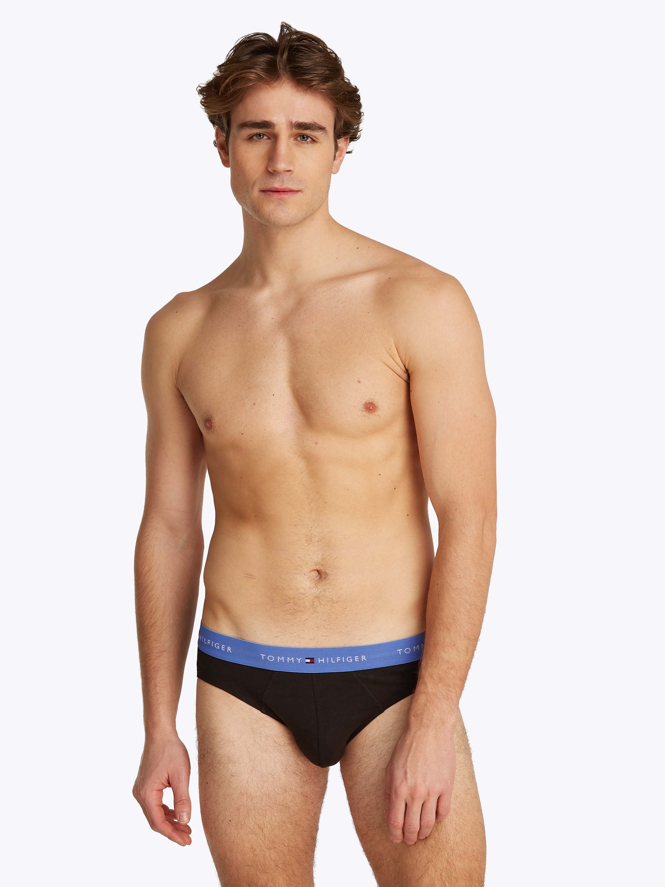 Tommy Hilfiger Underwear Slip »5P BRIEF«, (Packung, 5 St., 5er-Pack), mit kontrastfarbenem Logobund
