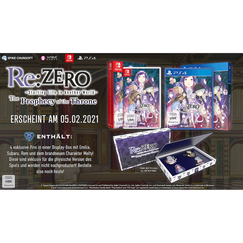 Spielesoftware »RE:Zero - The Prophecy of the Throne«, PlayStation 4