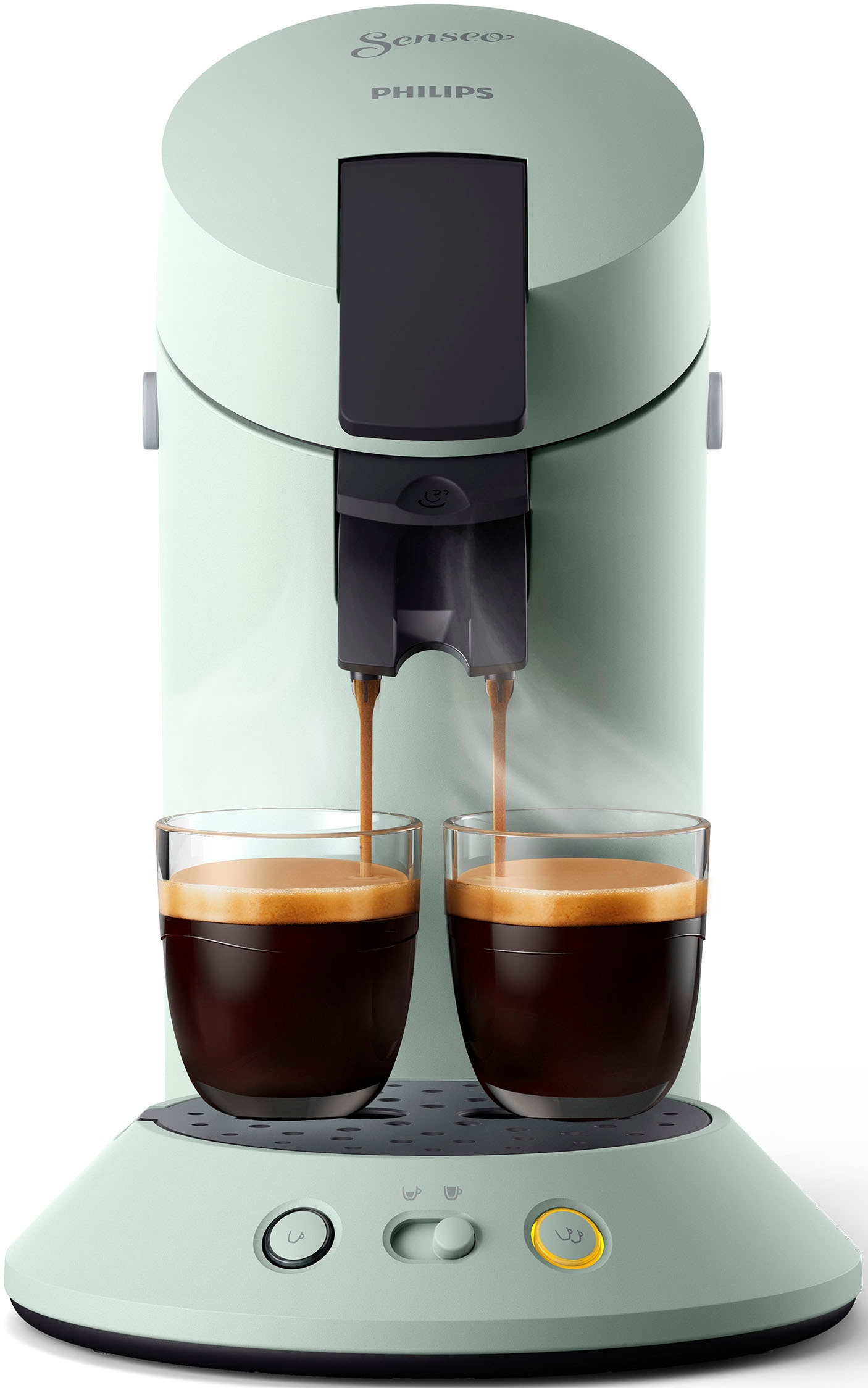 Philips Senseo Kaffeepadmaschine »Original Plus CSA210/20, mit zwei Kaffee-Einstellungen«, aus 28% rec. Plastik, inkl. Gratis-Zugabe (Wert 5 € UVP)