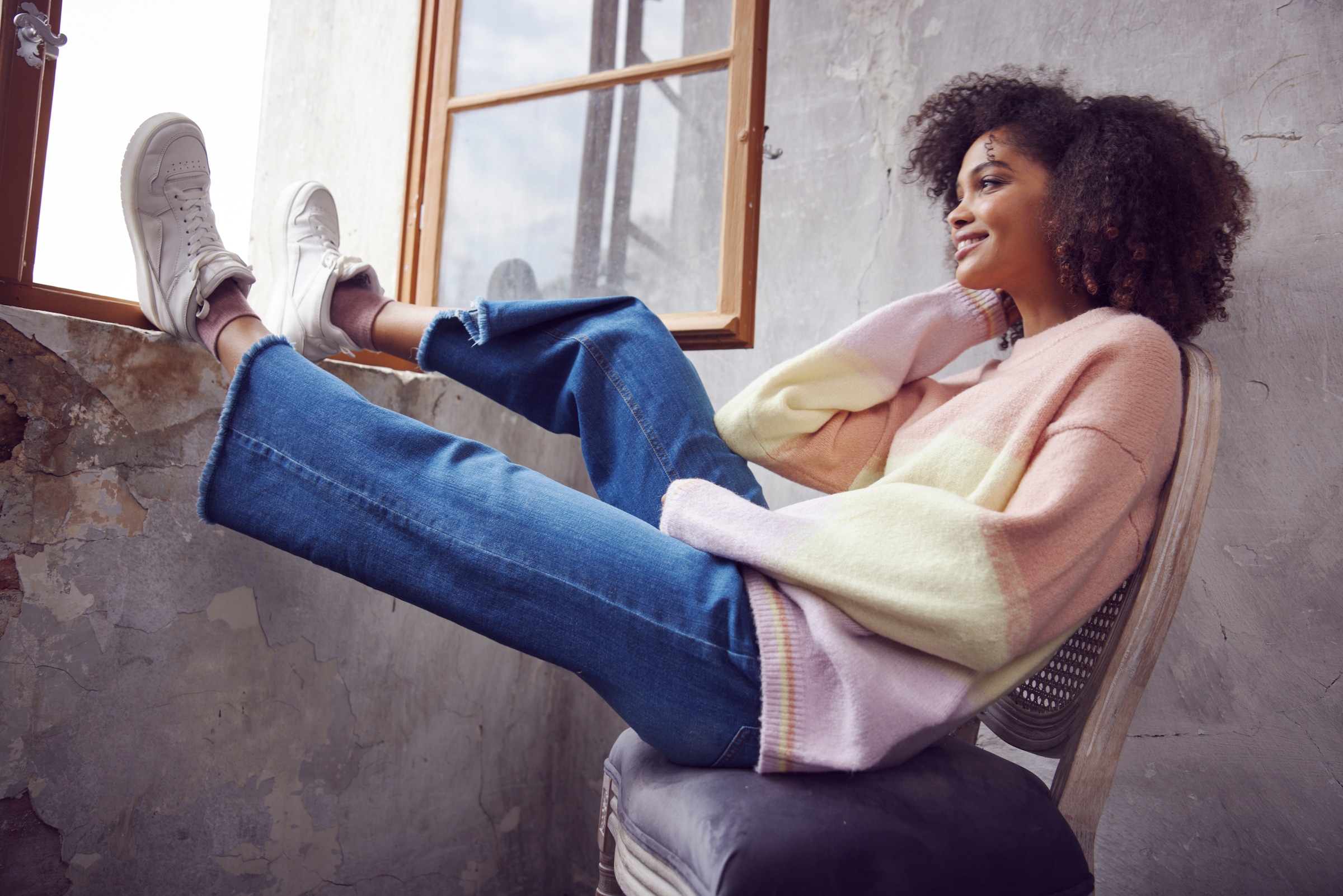 Aniston CASUAL 7/8-Jeans, leicht Beinabschluss bei online OTTO mit ausgefranstem