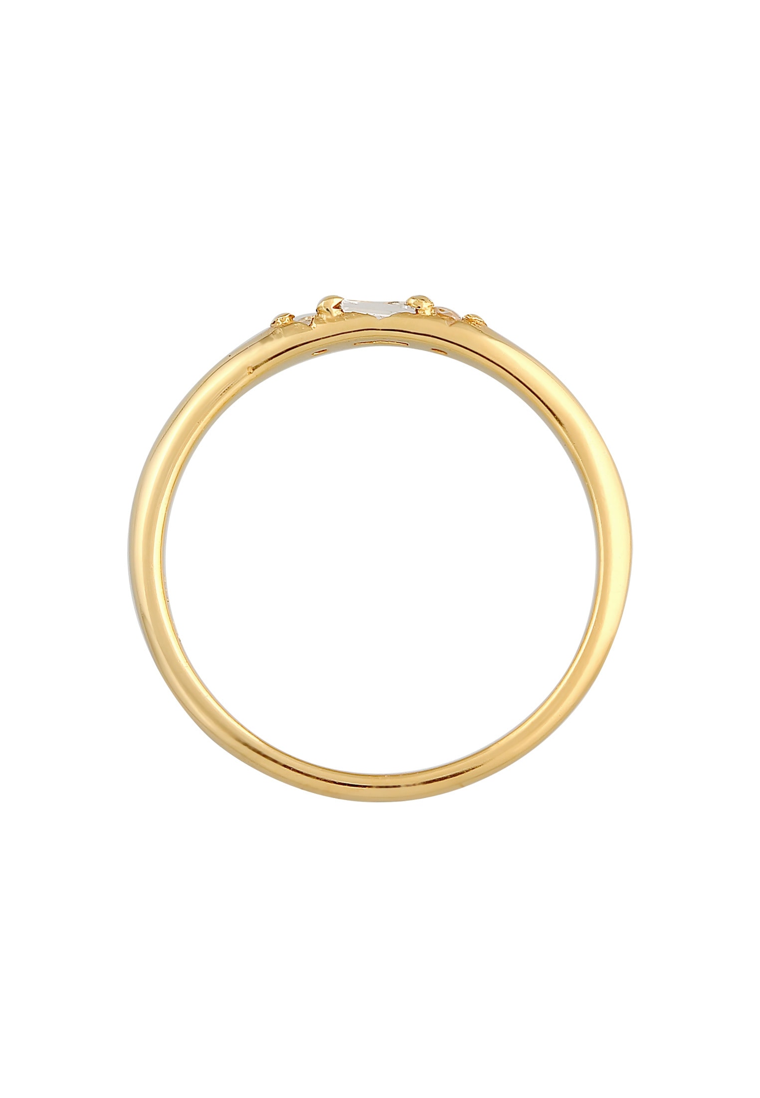 Elli Premium Silberring »Ring Topas Baguette Verlobung 375 Gelbgold«