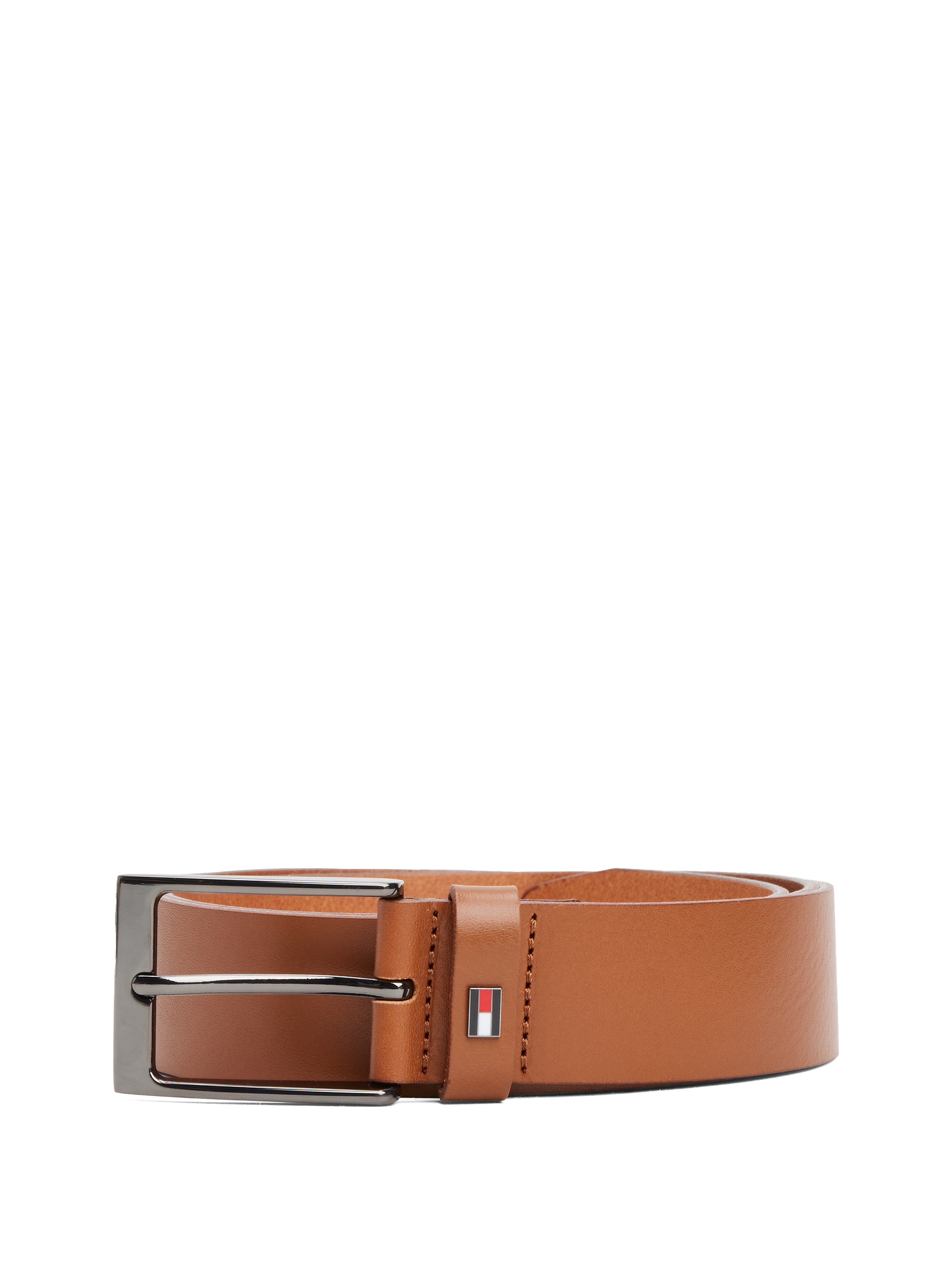 Tommy Hilfiger Ledergürtel »LAYTON 3.5«, Metallpatch, Einfachdornschließe