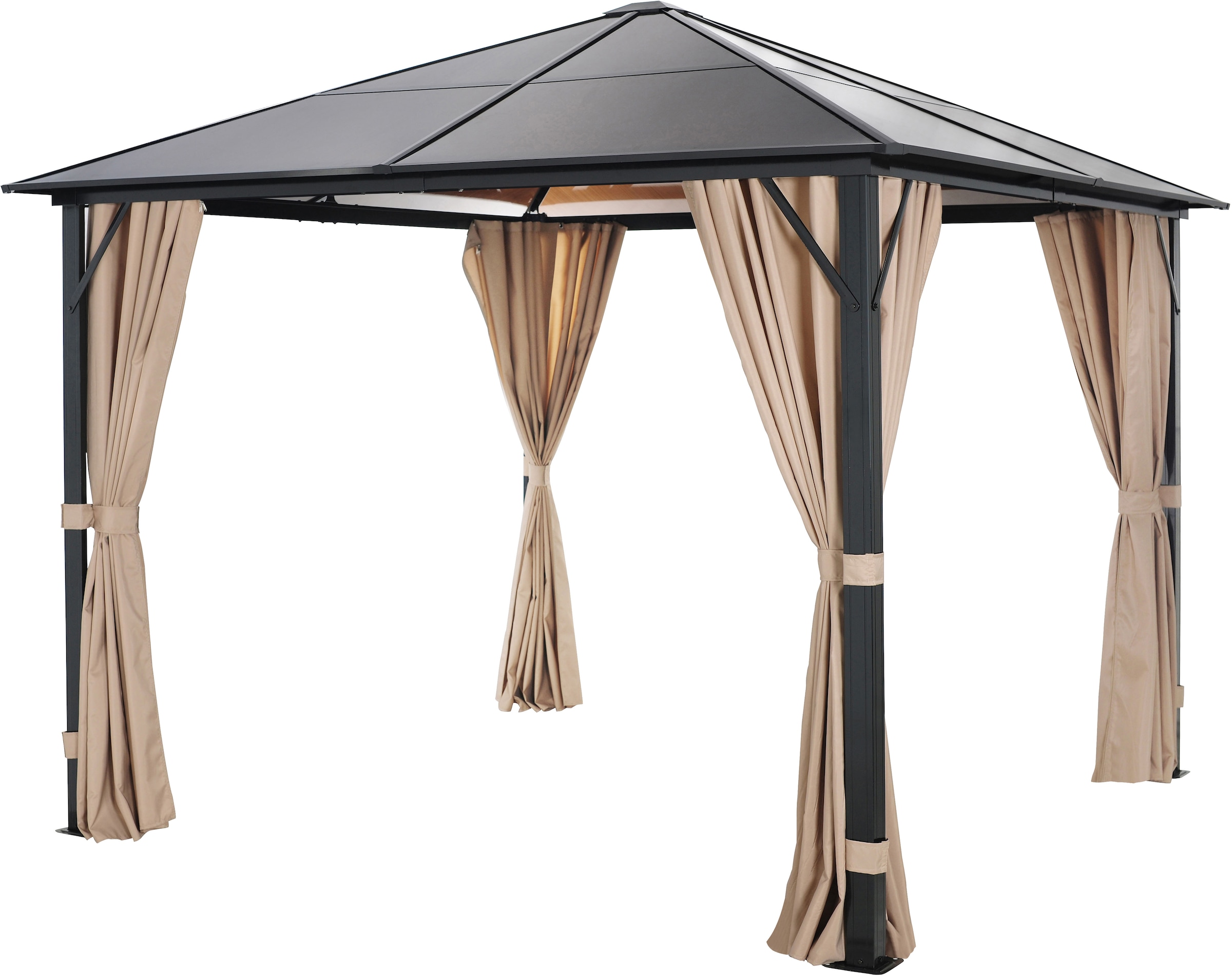 KONIFERA Pavillon »Aruba 2.0«, in Sockelmaß: 300x300 cm oder 365x300 cm