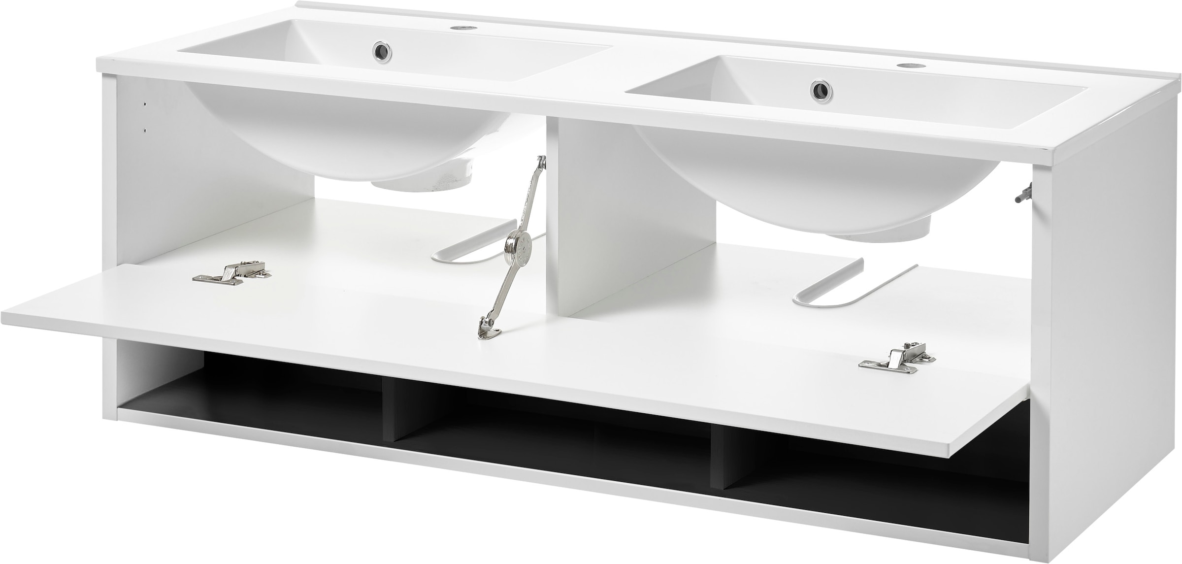 PLACES OF STYLE Badmöbel-Set »Studio Line, Bad im modernen Design, 2-teiliges Badezimmer« 2 Stk. tlg.