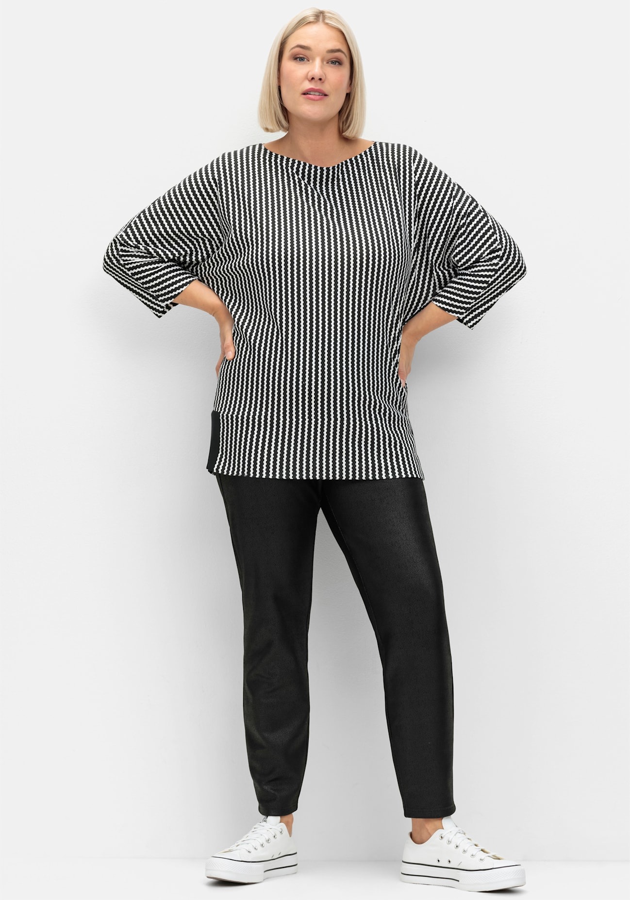 Sheego 3/4-Arm-Shirt »3/4-Arm-Shirt«, (1 tlg.)