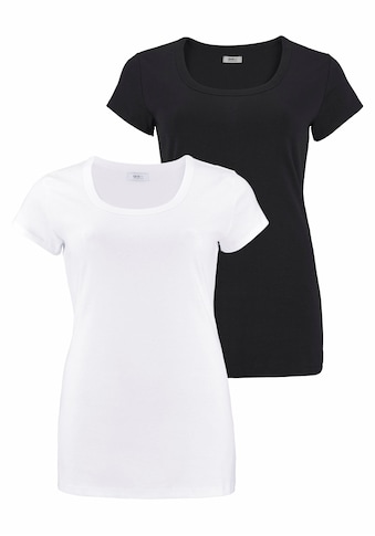 T-Shirt, (Packung, 2er-Pack)