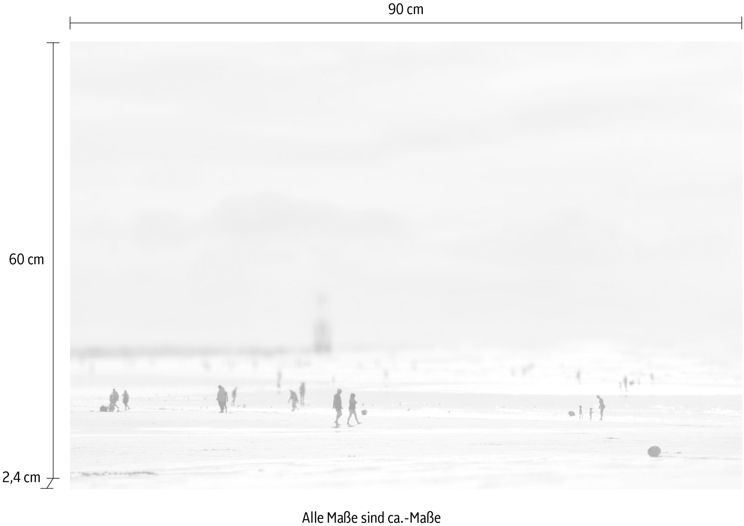 queence Acrylglasbild »Ebbe« Meer | Meer Bilder | Strand | Strandbilder Fine Art-Print in Galeriequalität