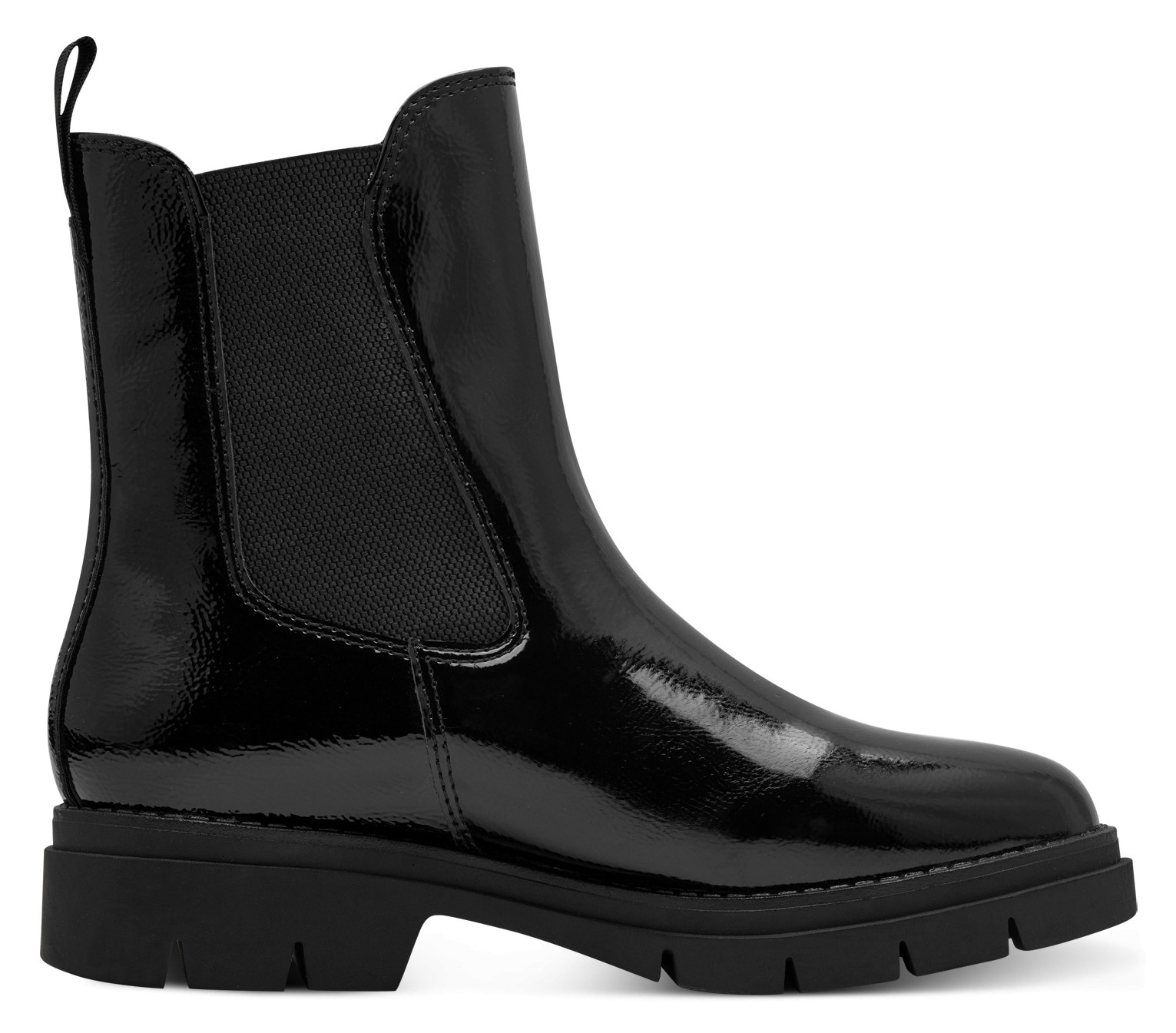 Tamaris Chelseaboots, Blockabsatz, Stiefelette, Businessschuh, Schlupfboots, T-Logoprägung