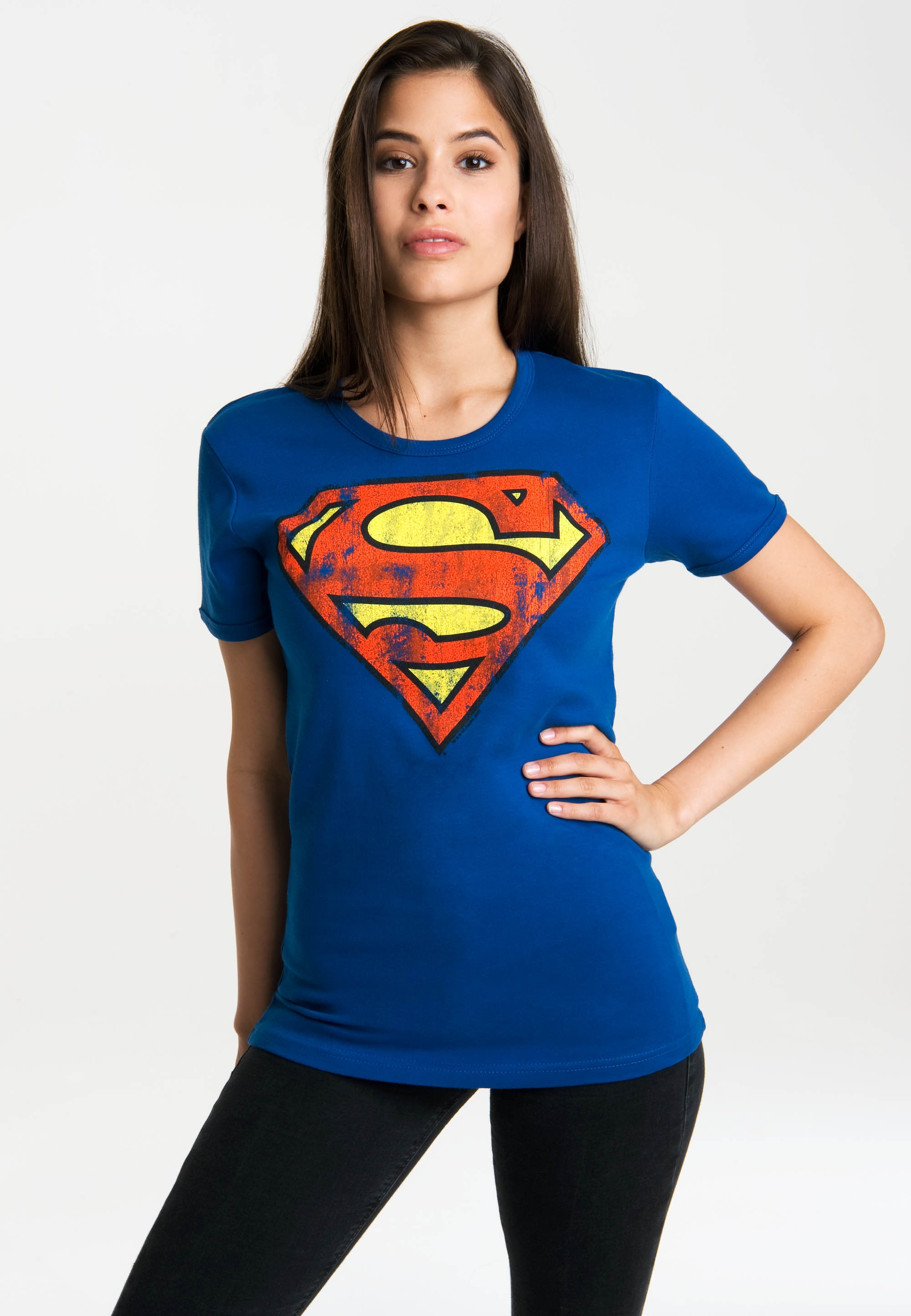 LOGOSHIRT T-Shirt »Superman-Logo«, mit lizenzierten Originaldesign
