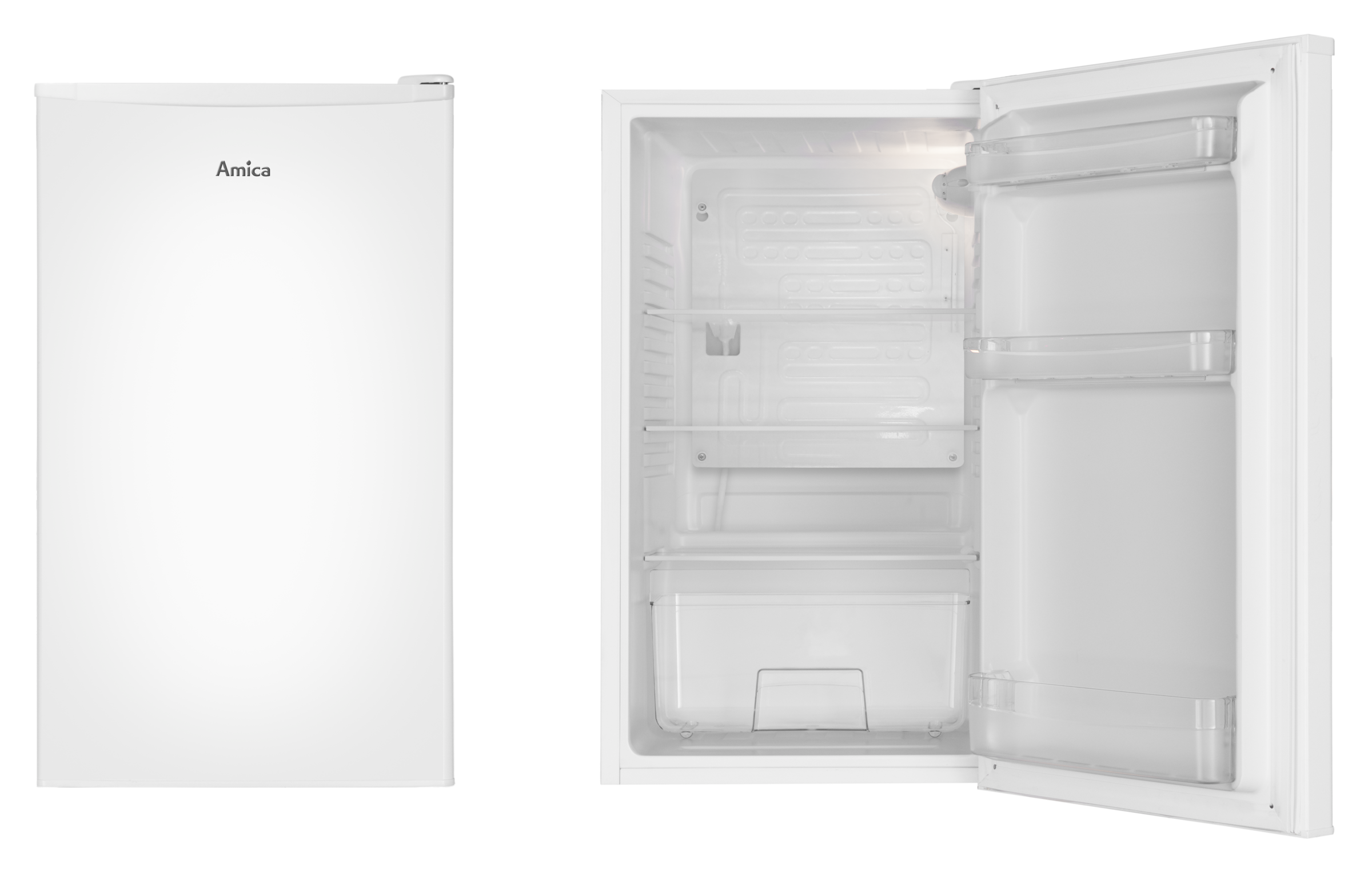 Amica Vollraumkühlschrank »VKS 351 155 W« 85 cm hoch 48 cm breit Stilvoll, leise, perfekt organisiert – ideal für kleine Räume