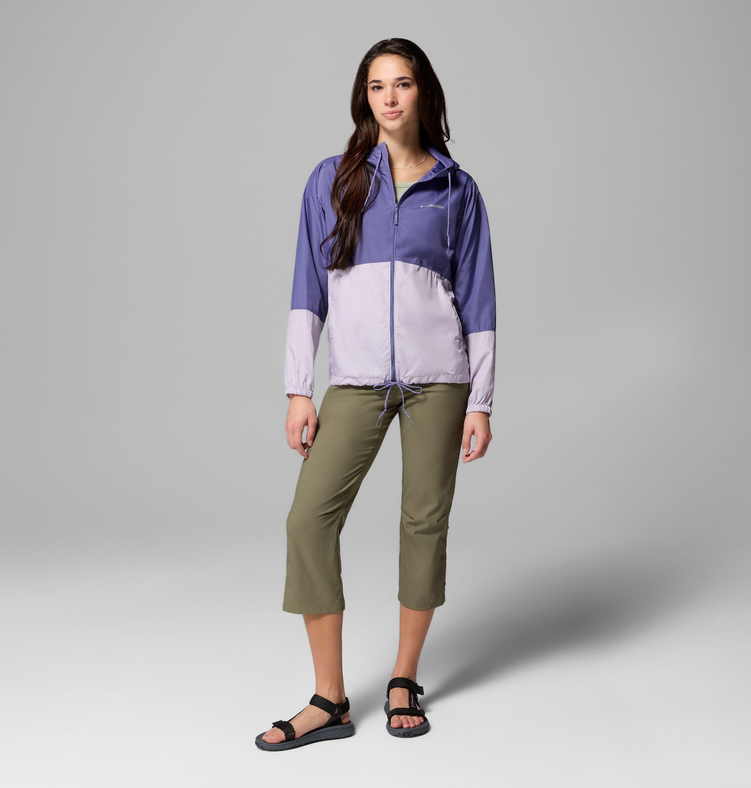 Columbia Windbreaker mit Kapuze für Wandern, Trekking und Laufen, mit Kapuze und Kordelzug