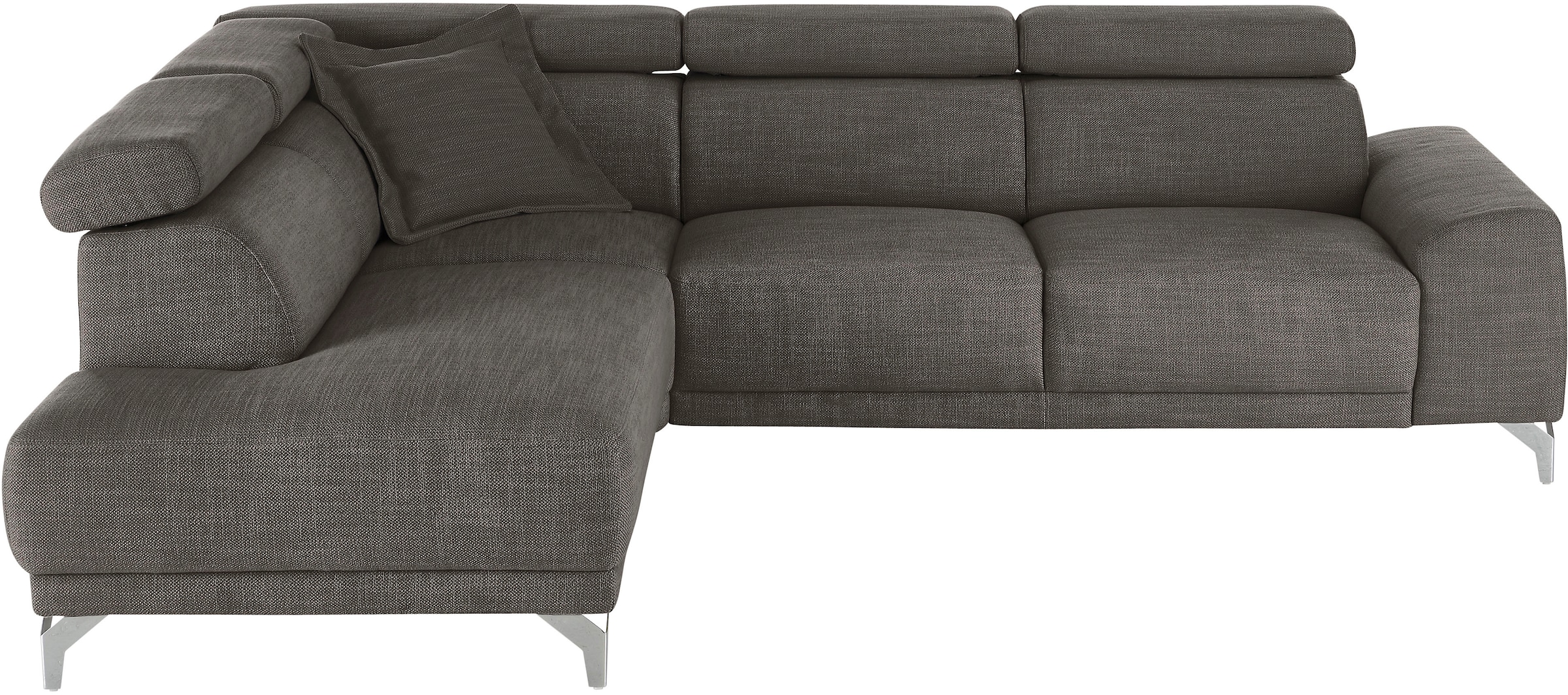 3C Candy Ecksofa »Greve Sofa immer mit manuelle Kopfteilverstellungen, modern, elegant« wahlweise motorischer Sitzvorzug, bequem und zeitlos, L-Form