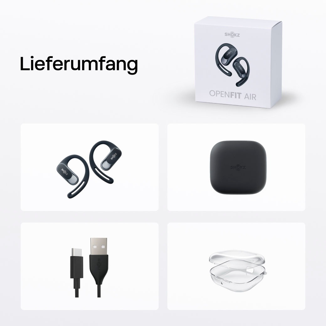 Shokz Open-Ear-Kopfhörer »OpenFit Air + Case«