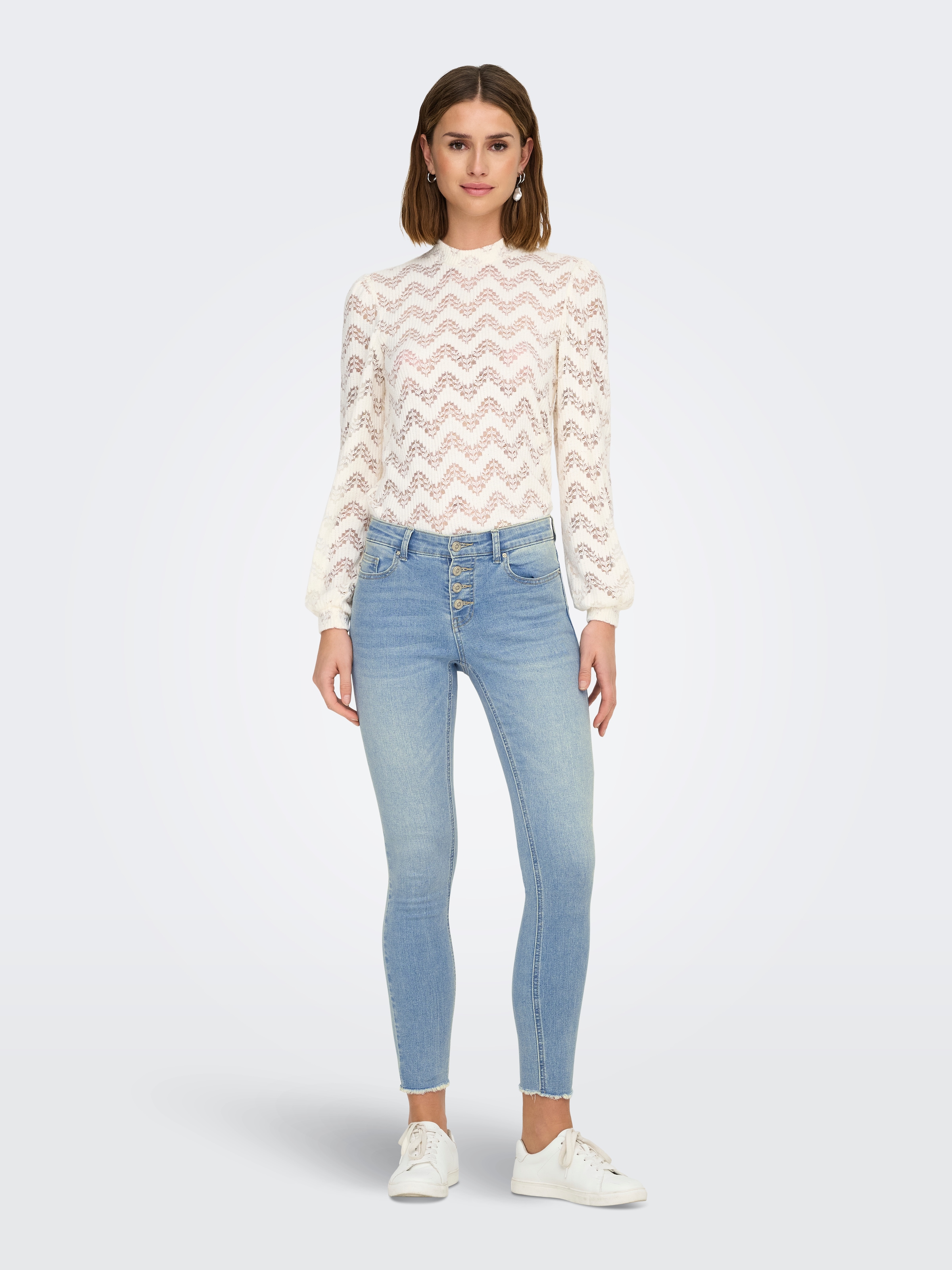 ONLY Skinny-fit-Jeans »ONLMIA MID WAIST BUTTON SK RW ANK BOX«