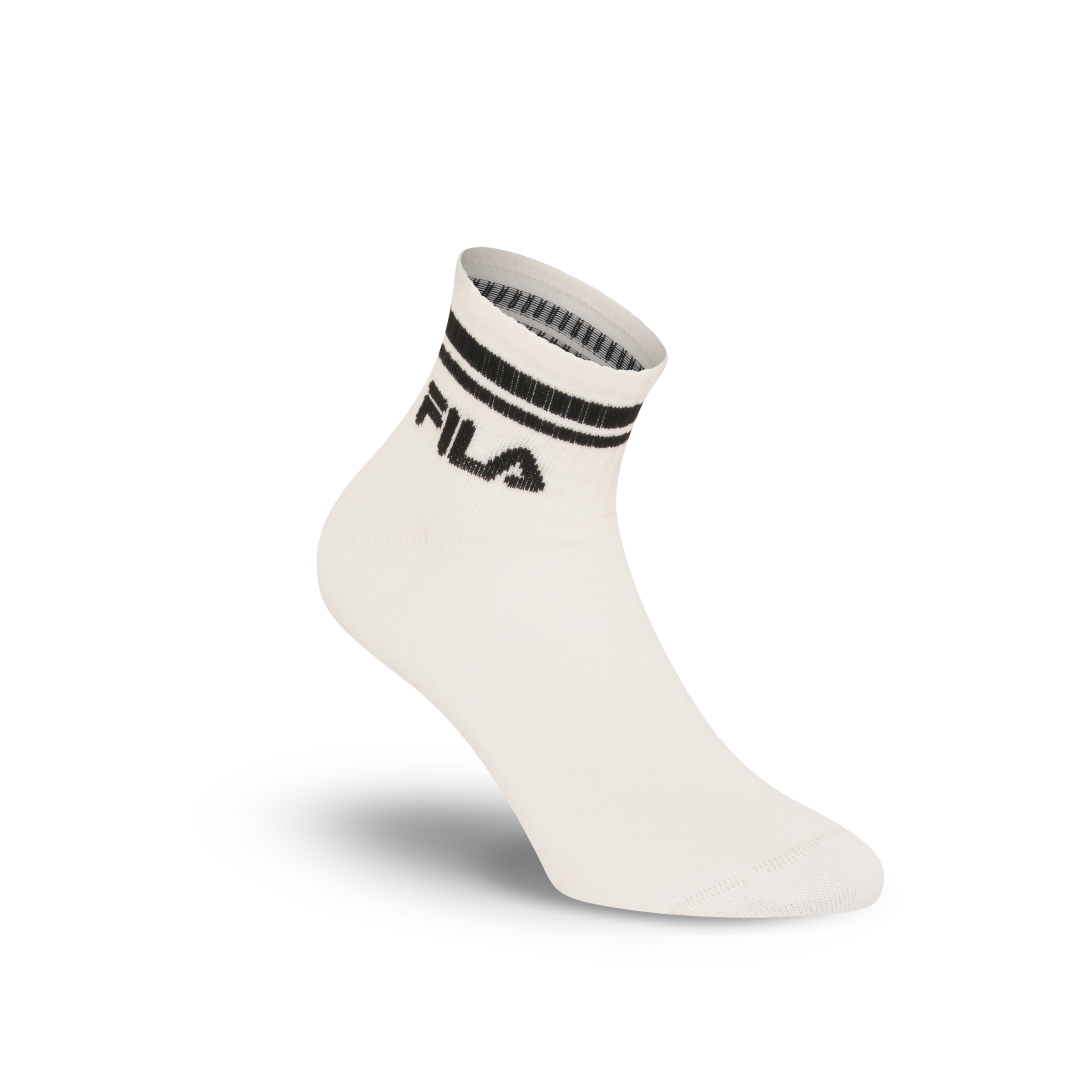 Fila Kurzsocken 3 Paar tlg. Cotton-Mix, Unisex, Kontraststreifen