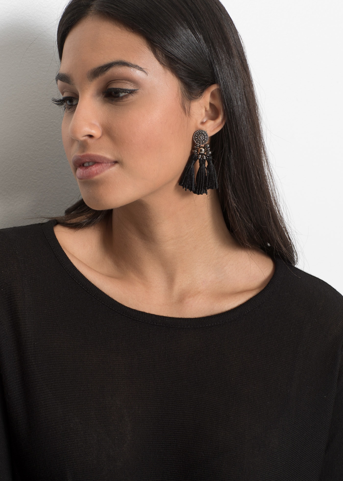 bonprix Longpullover »Long-Pullover aus Viskose-Mix« aus Polyacryl und Viskose, Oversize-Passform, eleganter Stil