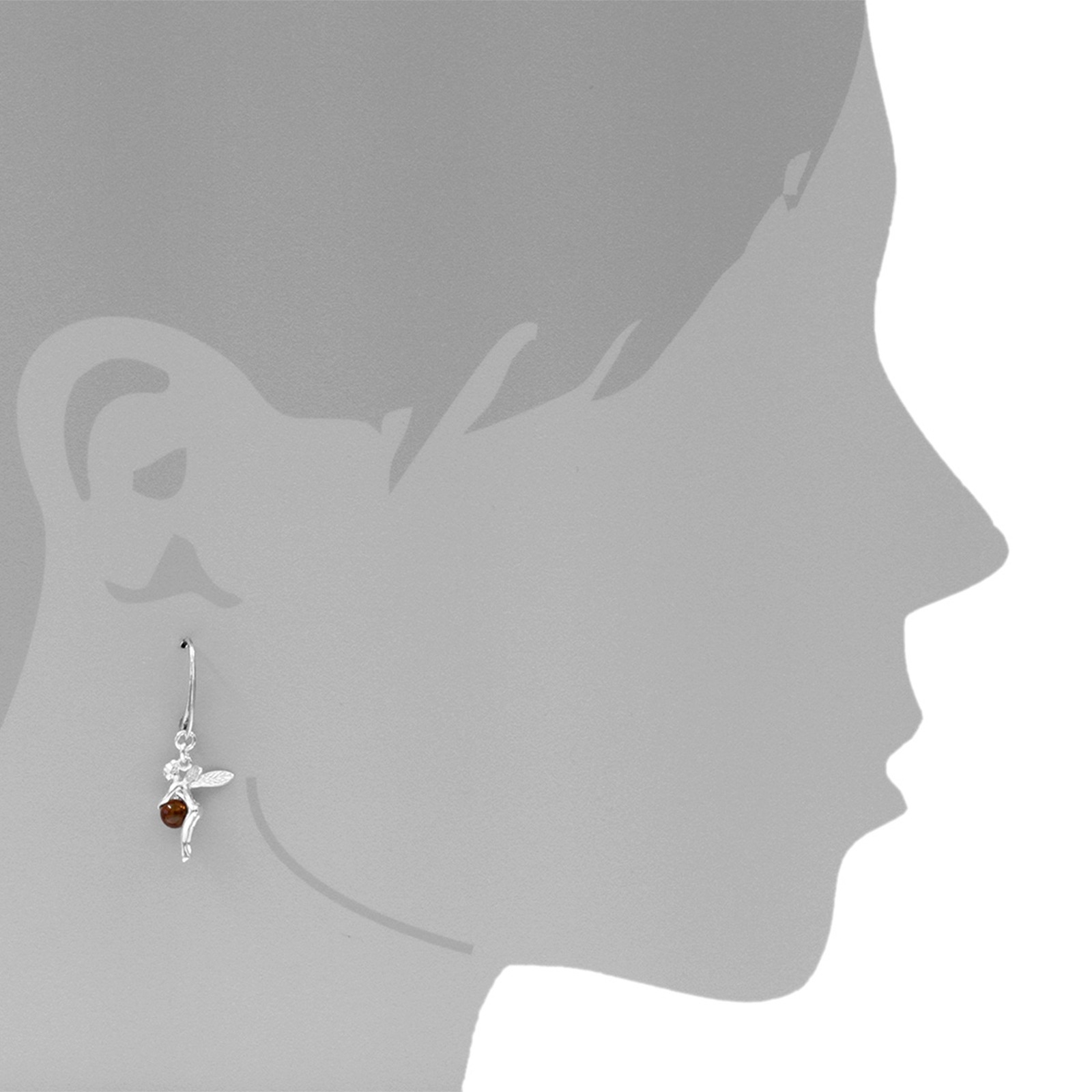 OSTSEE-SCHMUCK Paar Ohrhänger »- Elfe - Silber 925/000 - Bernstein«