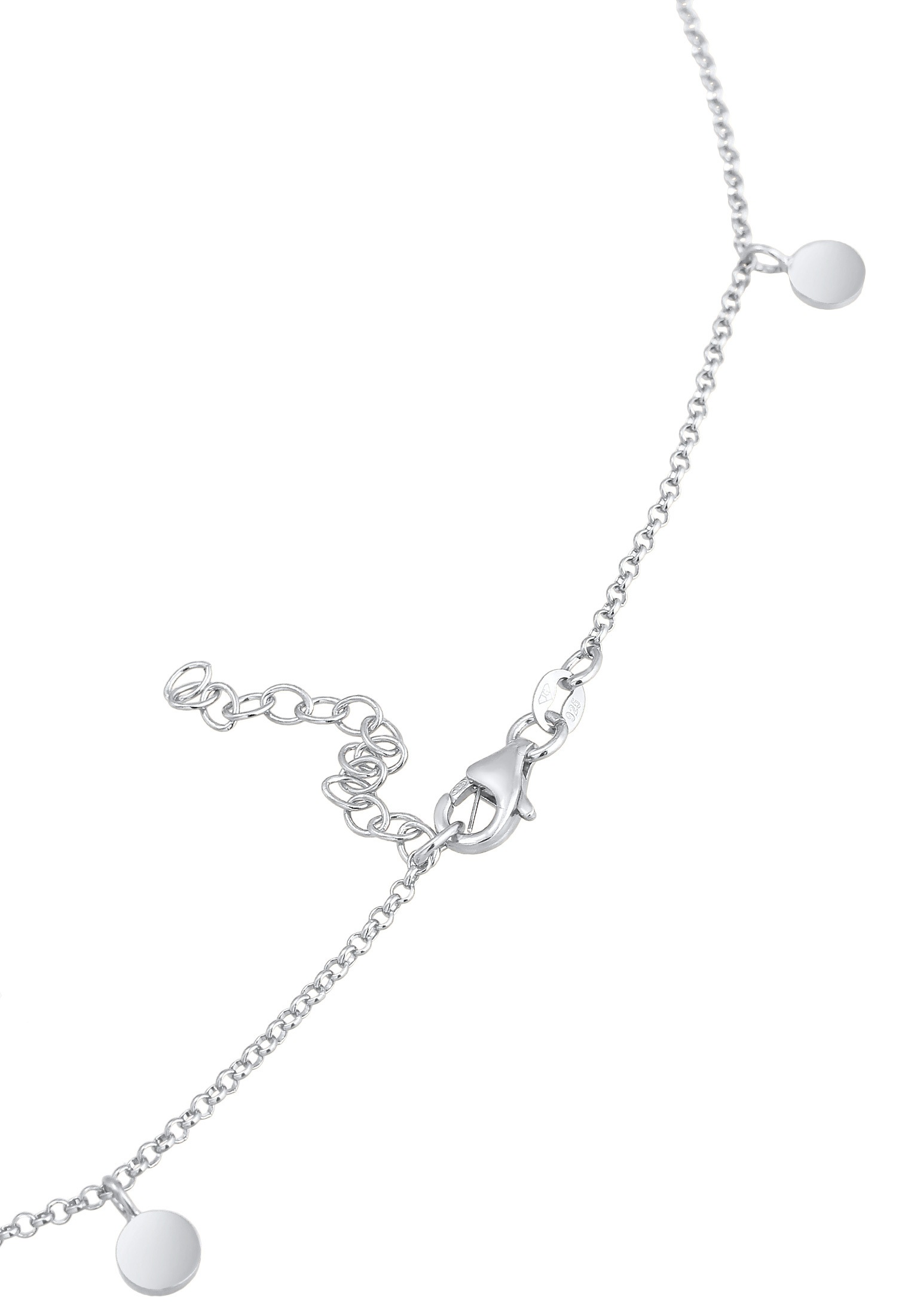 Elli Choker »Halskette Choker Plättchen Coin Poliert 925 Silber«