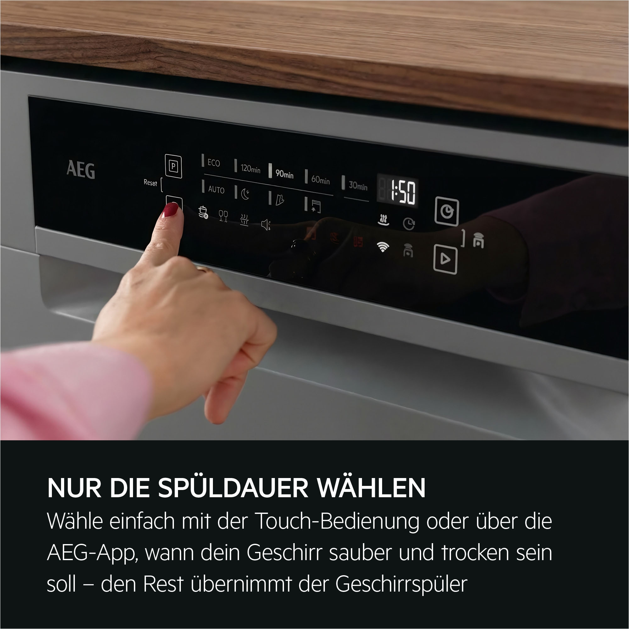 AEG Unterbaugeschirrspüler 9000 »GU9200X2SCM« Smarte Spülmaschine, kraftvoll gegen Eingebranntes, leise nur 38 dB
