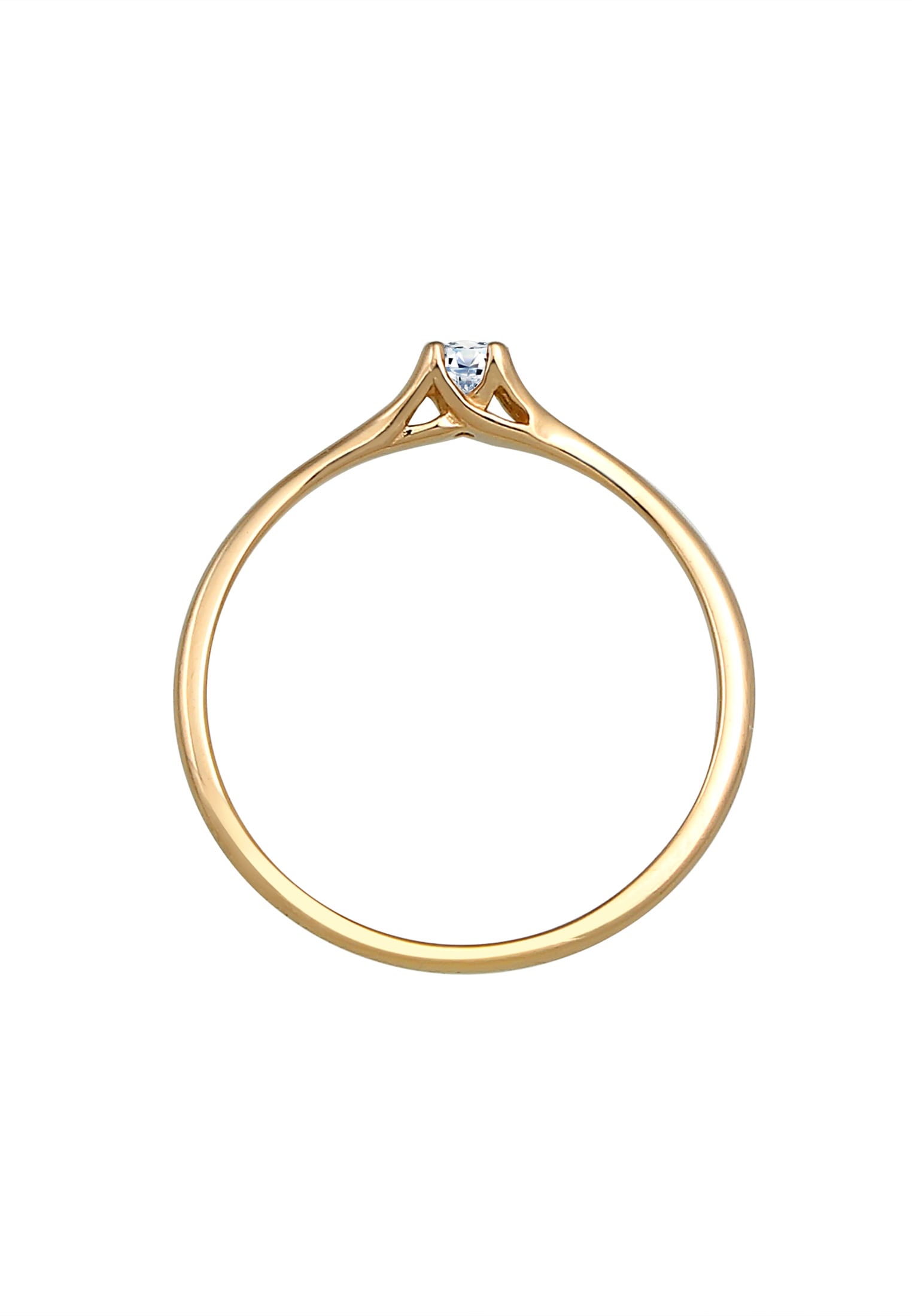 Elli DIAMONDS Verlobungsring »Ring Verlobungsring Diamant Weiß Brillantschliff (0.06ct) 585 Gelbgold«