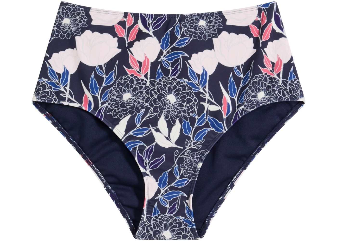 bonprix Bikini-Hose Highwaist-Schnitt, florales Muster, sportlicher Stil
