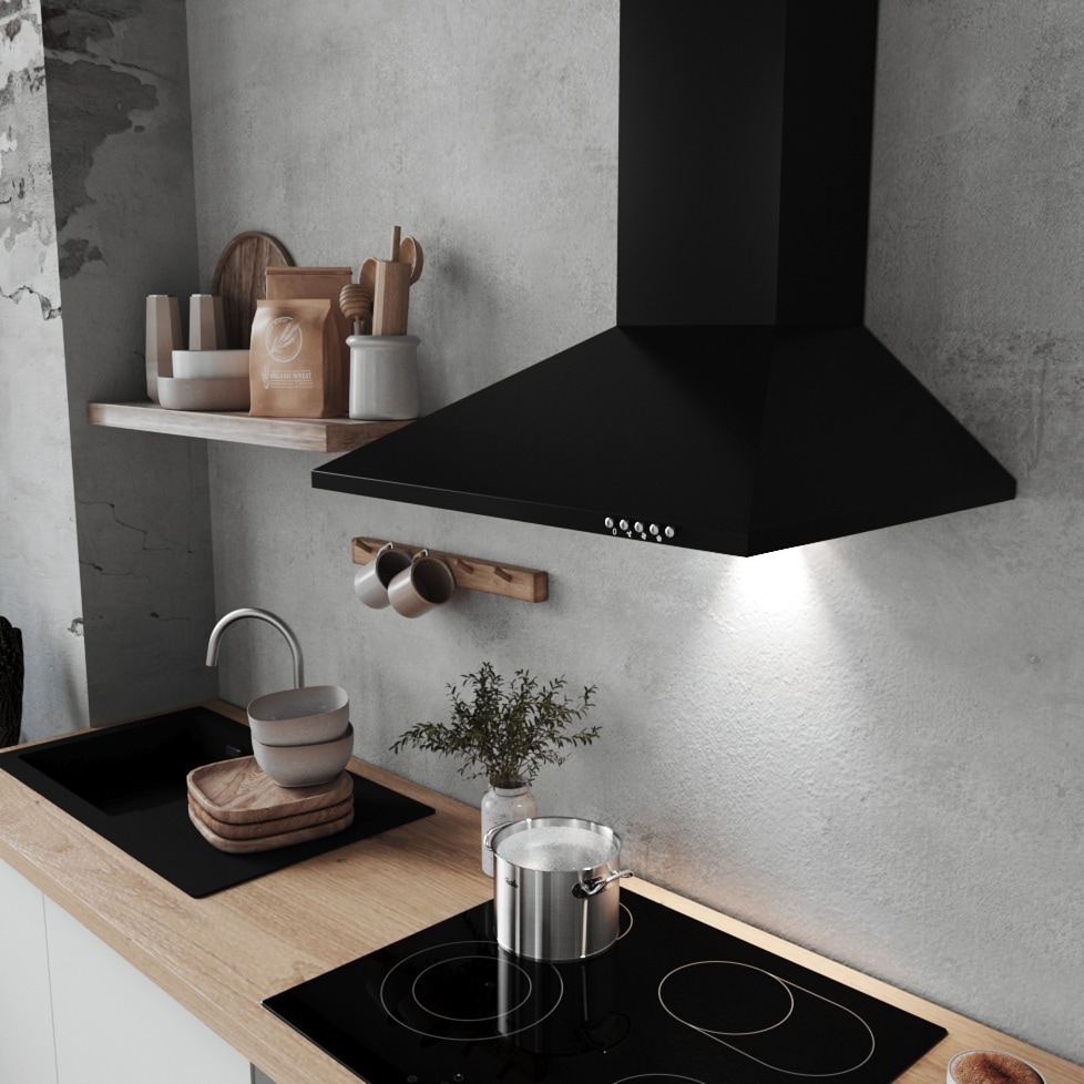 RESPEKTA Kaminhaube »CH 22055 SA«, 60 cm, 3 Leistungsstufen, LED-Beleuchtung, Ab- und Umluftfähig